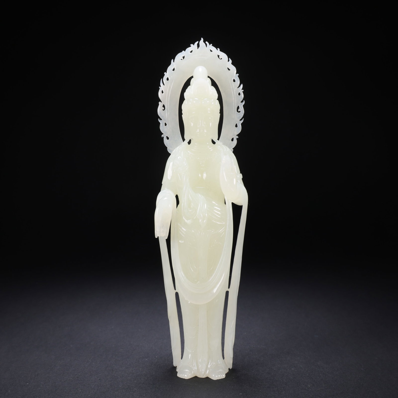 A HETIAN JADE STANDING GUANYIN (1 of 9)