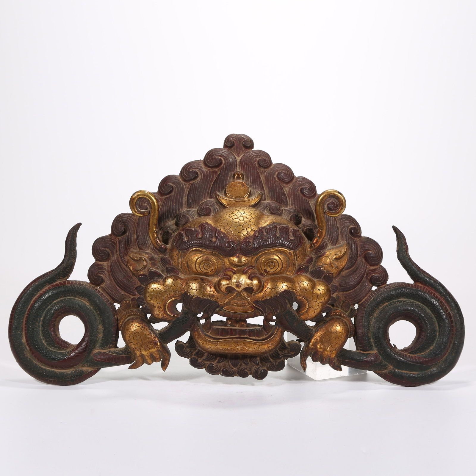 A GILT-BRONZE STATUE OF PHYAG-DPE ZHAB-’BA (CHÖD RITUAL MASTER): Gilt-Bronze Statue of Phyag-dpe Zhab-’ba (Chöd Ritual Master)