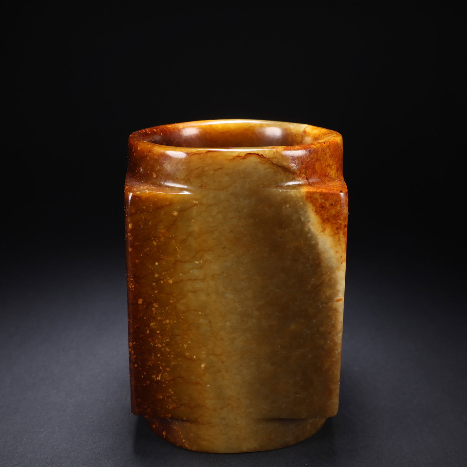 A HETIAN JADE CONG (JADE CYLINDER) (1 of 9)
