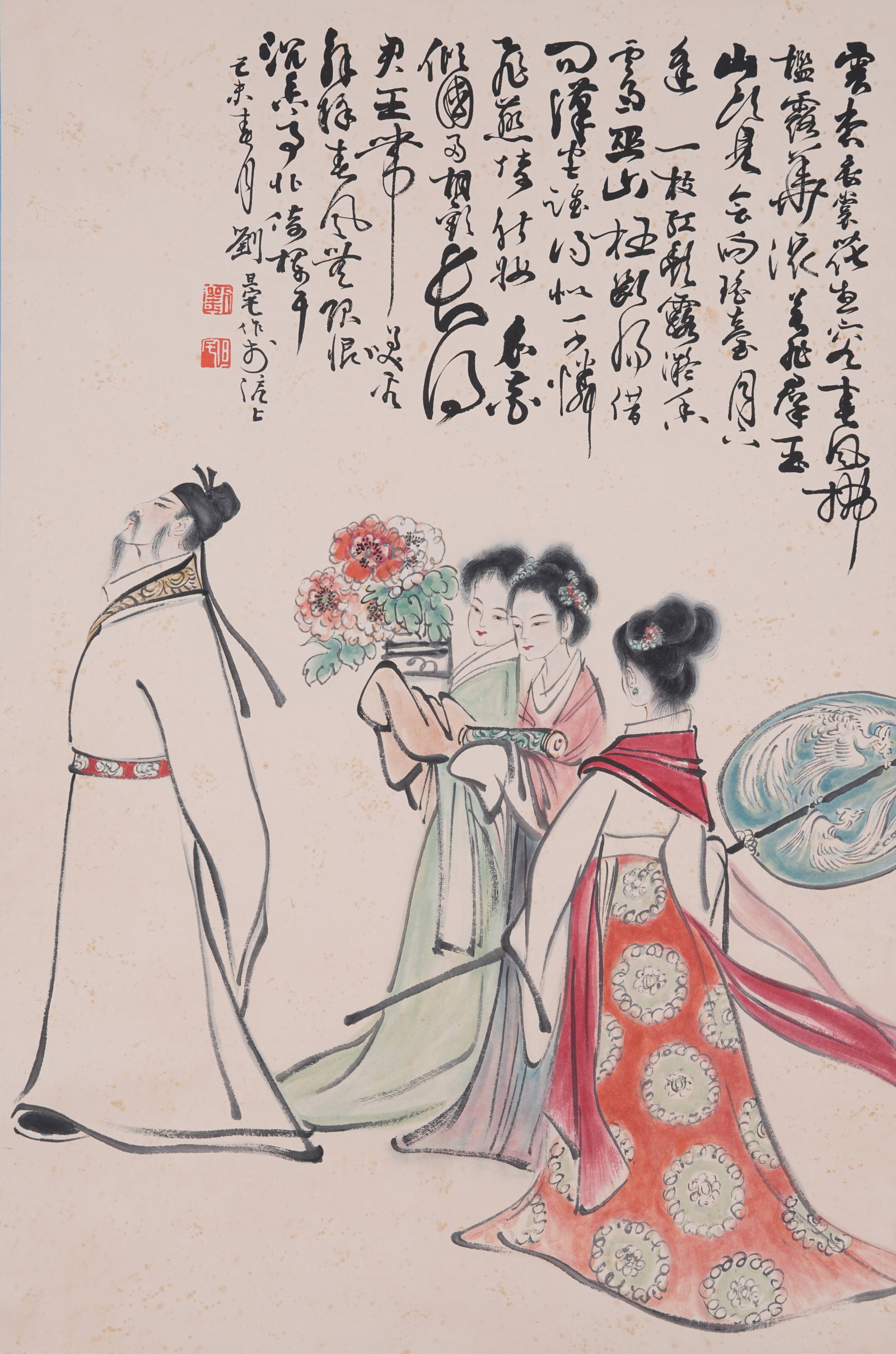 A FIGURE PAINTING ON PAPER BY LIU DANZHAI.劉旦宅 (1 of 8)