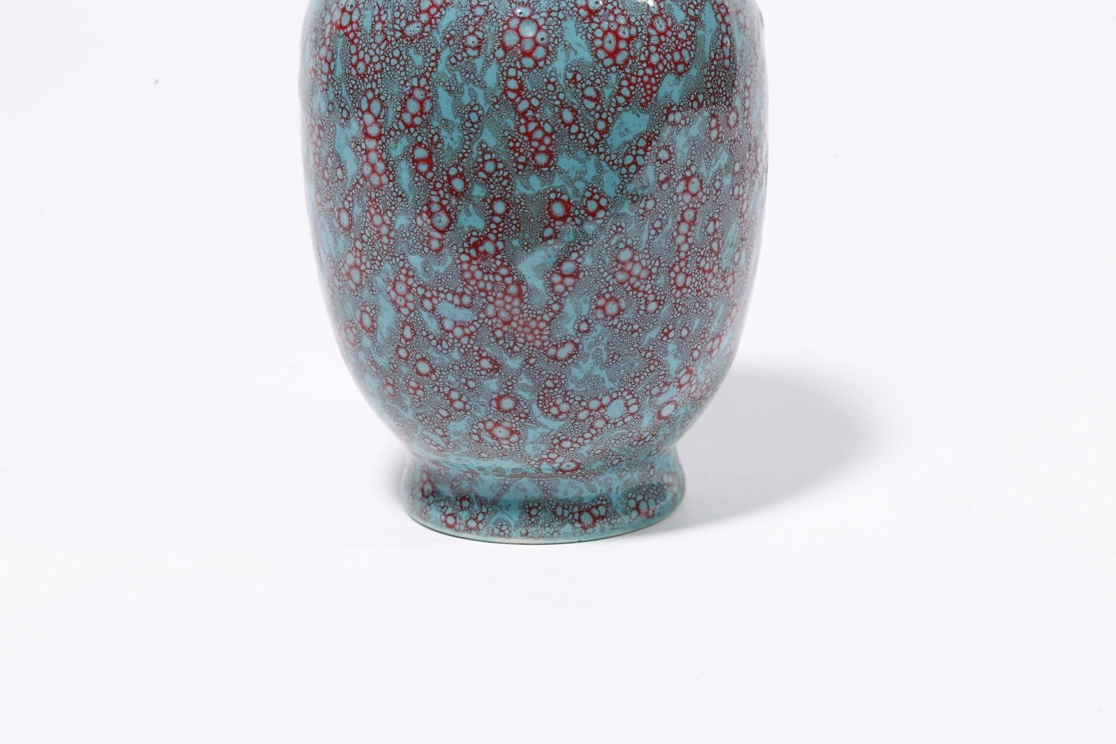 A JUN GLAZED APPRECIATION VASE - 6