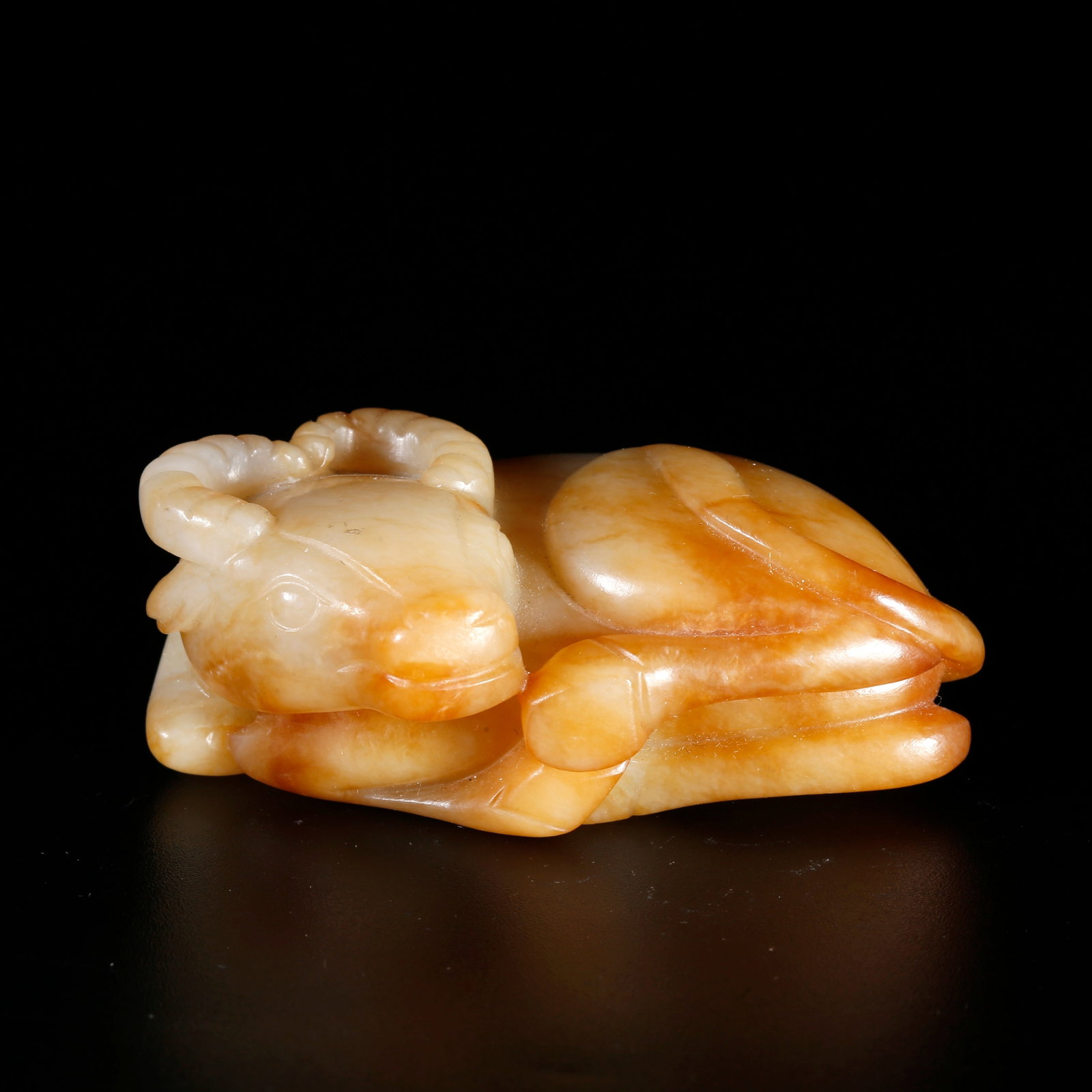 A HETIAN JADE CARVED HERDSMAN-WITH-OX ORNAMENT (1 of 10)