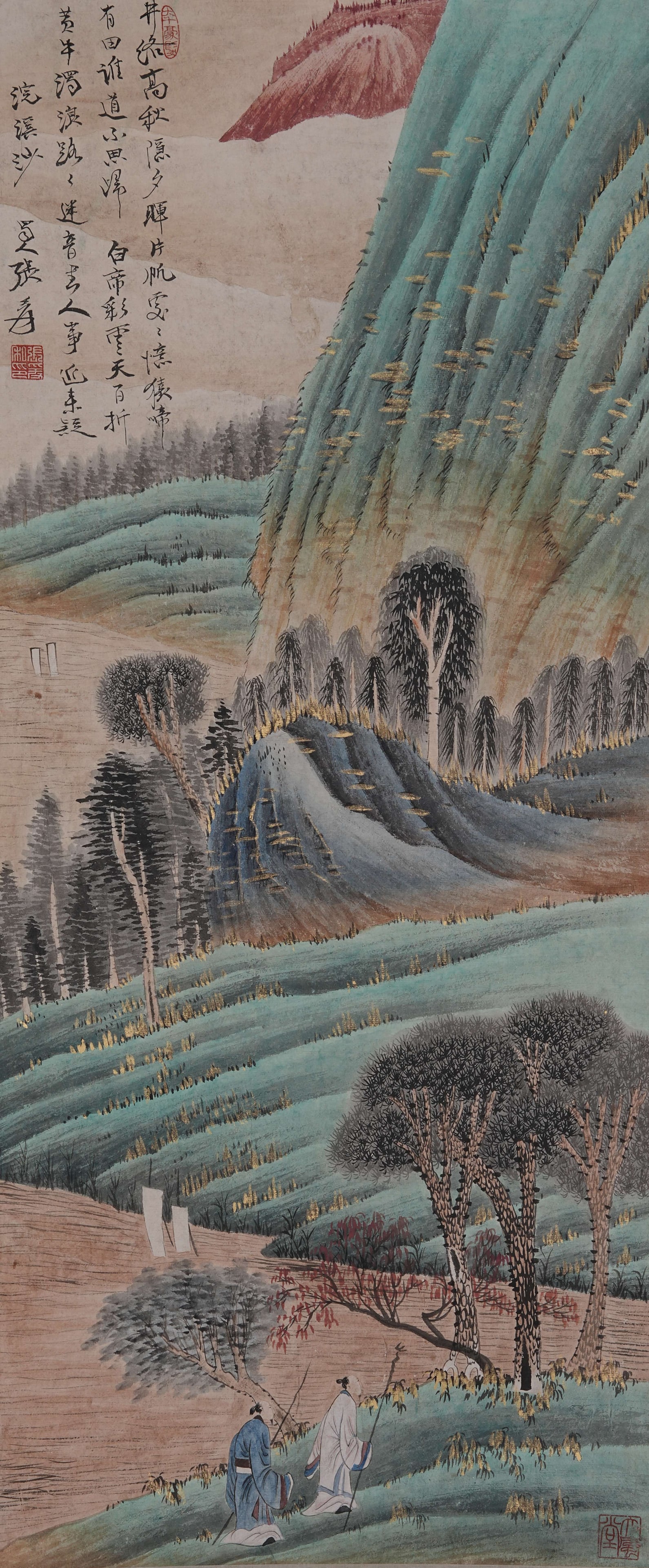 A LANDSCAPE PAINTING ON PAPER BY ZHANG DAQIAN.張大千 (1 of 9)