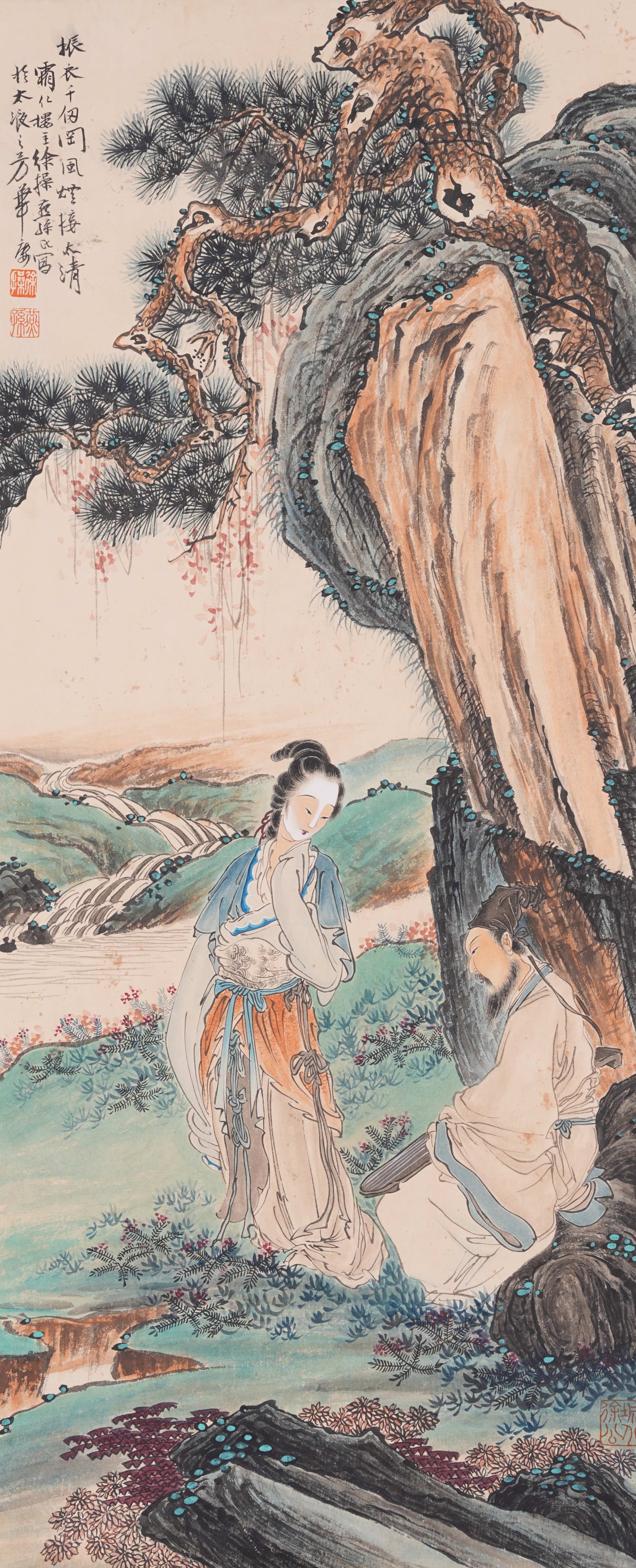 A FIGURE PAINTING ON PAPER BY XU CAO.徐操 (1 of 9)