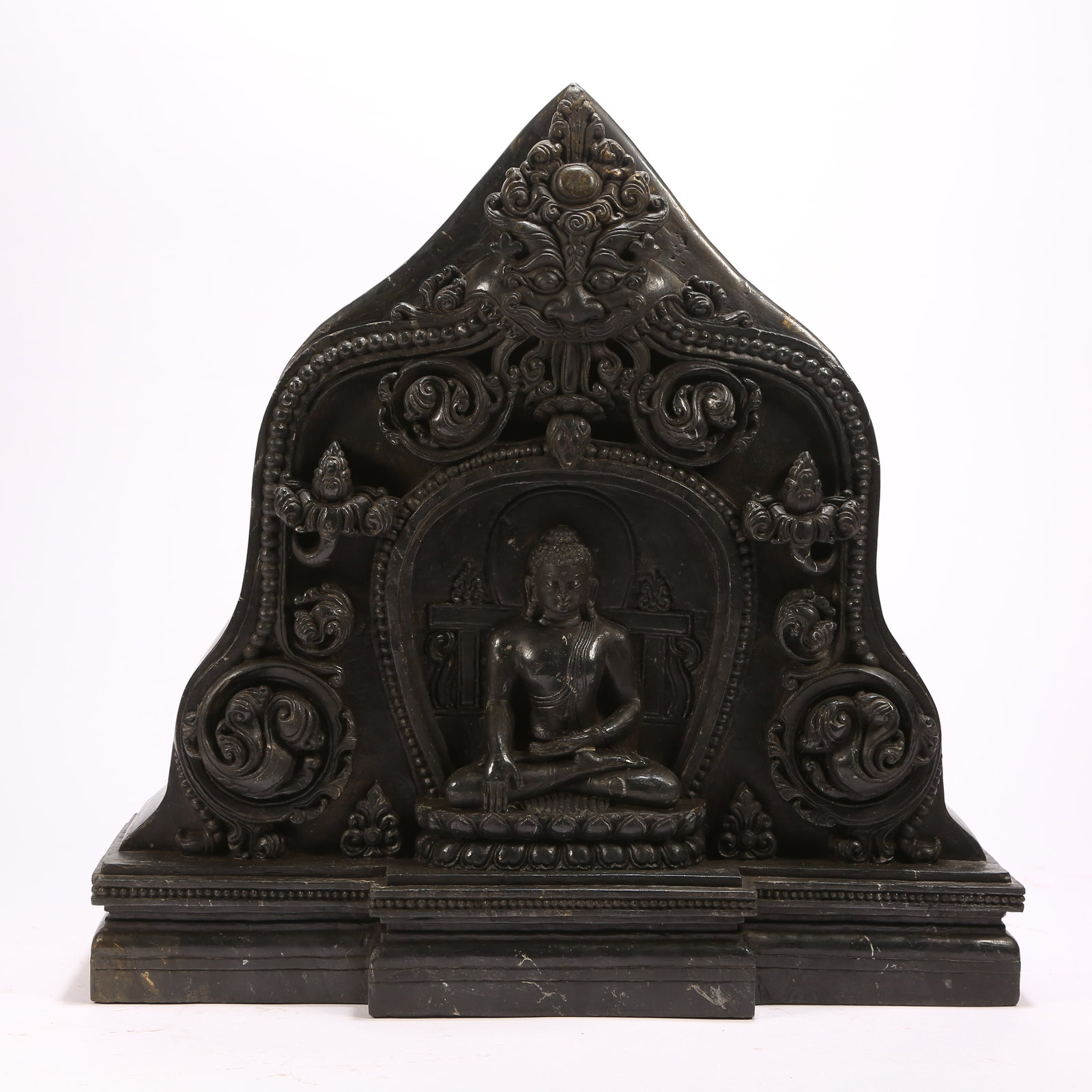 A OBSIDIAN SHAKYAMUNI BUDDHA SHRINE (1 of 9)