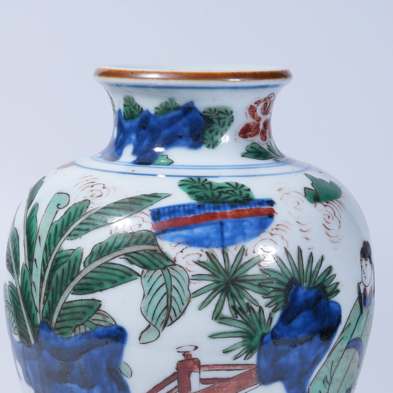A WUCAI FIGURE PATTERN JAR - 3