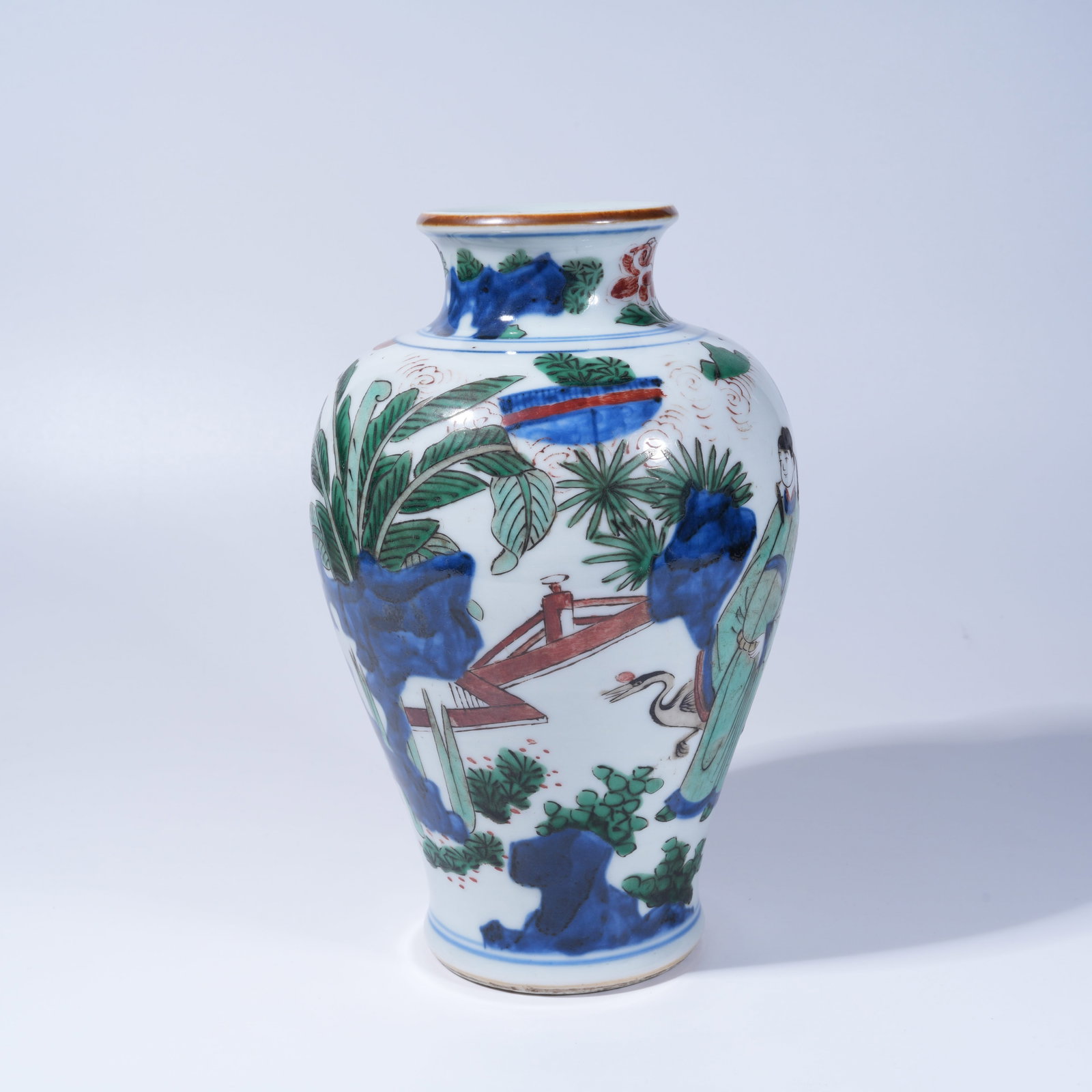 A WUCAI FIGURE PATTERN JAR - 5
