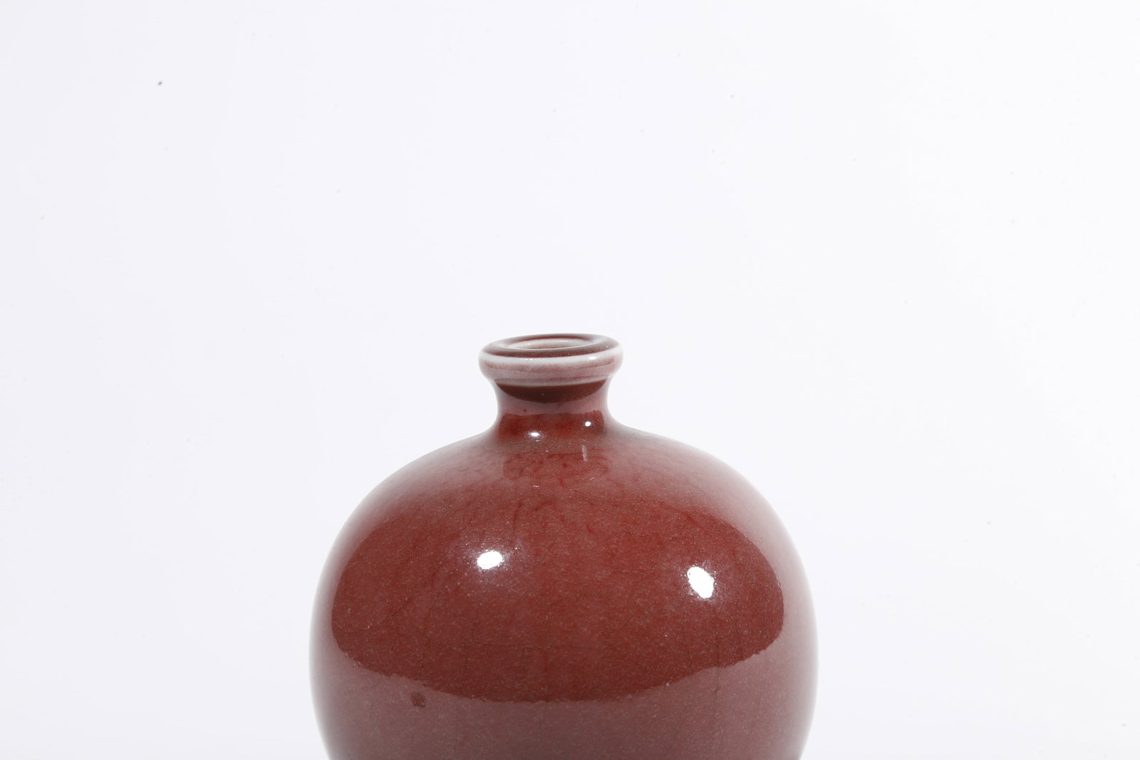 A RED GLAZED SNUFF BOTTLE - 5