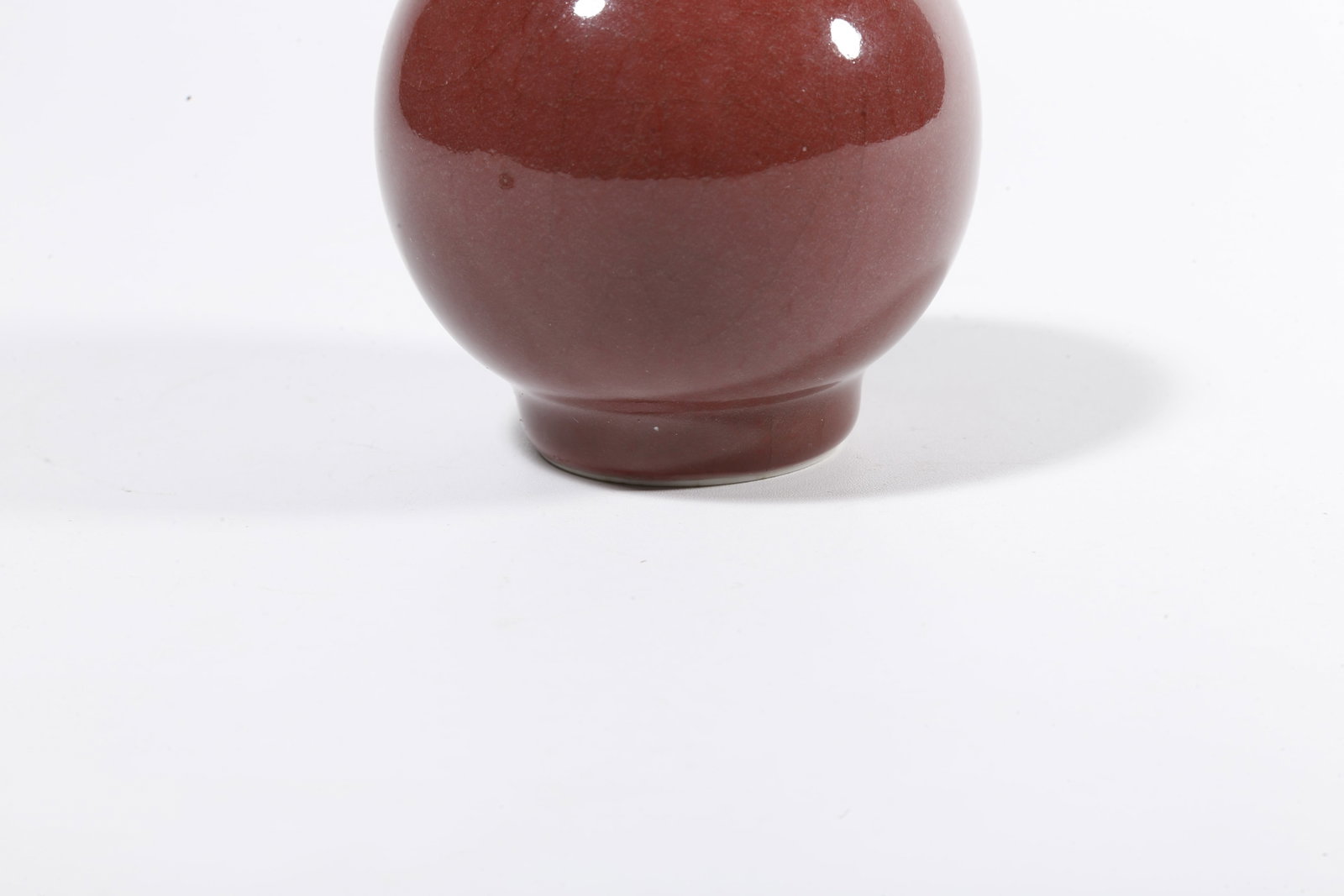 A RED GLAZED SNUFF BOTTLE - 6