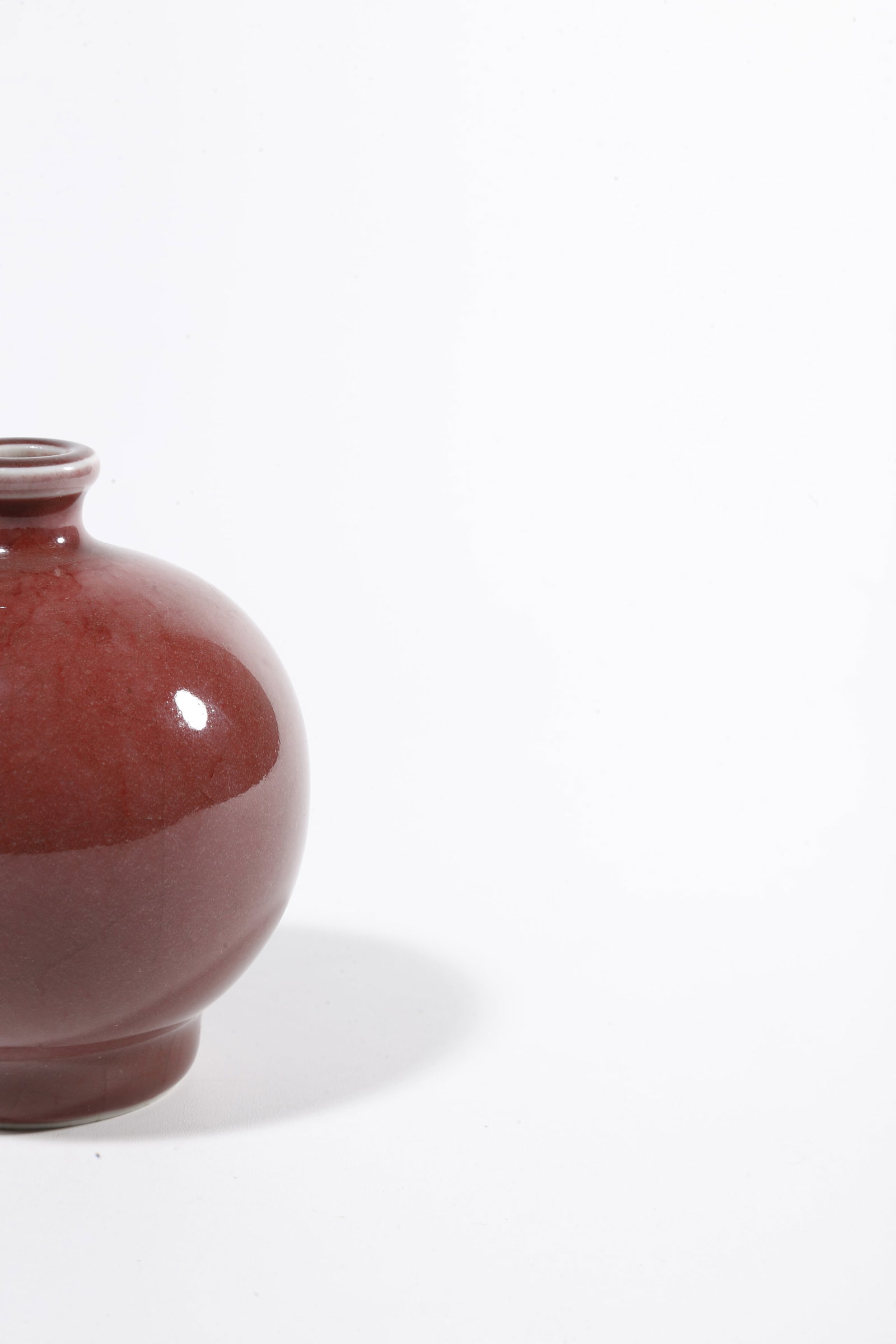 A RED GLAZED SNUFF BOTTLE - 7