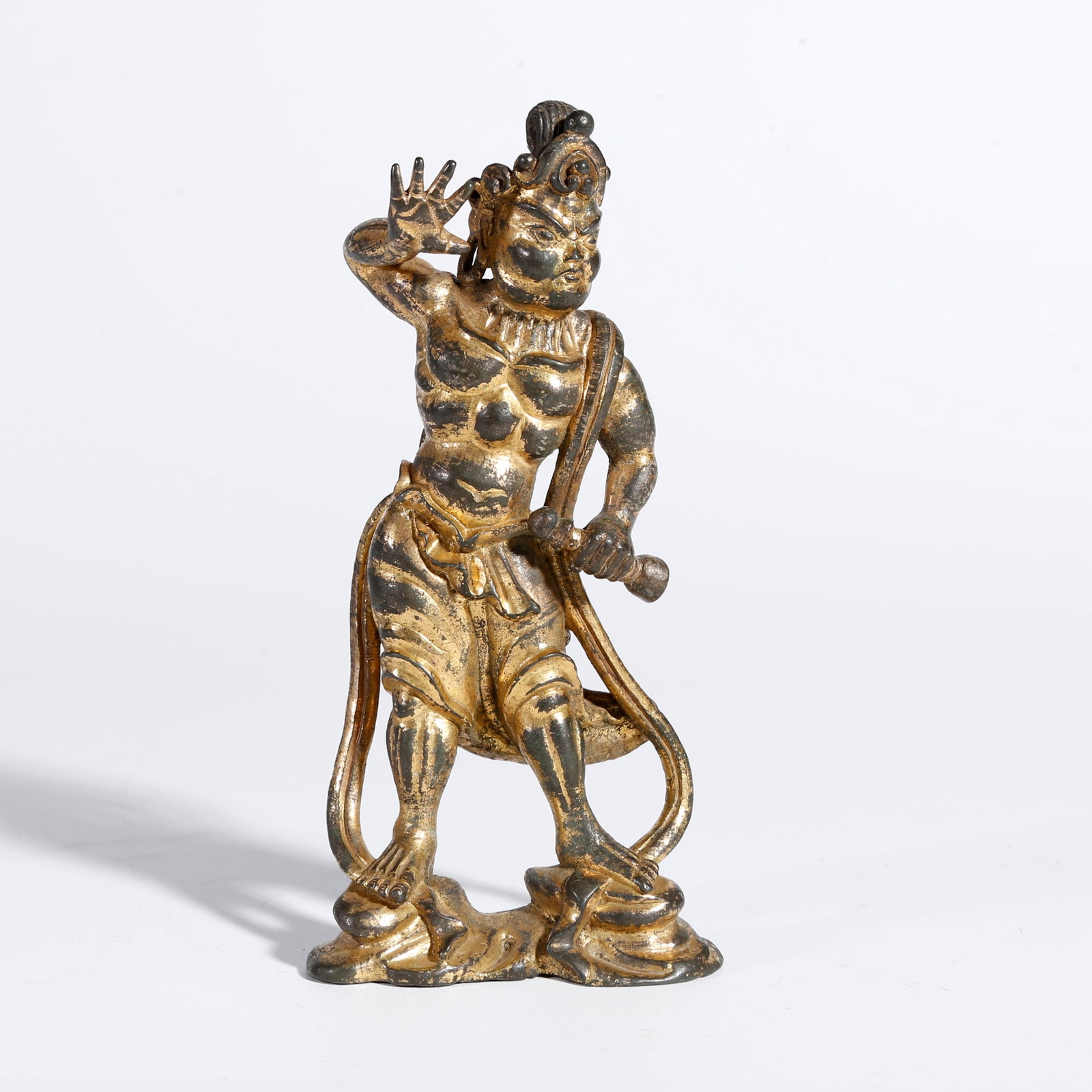 A GILT BRONZE STATUE (1 of 9)
