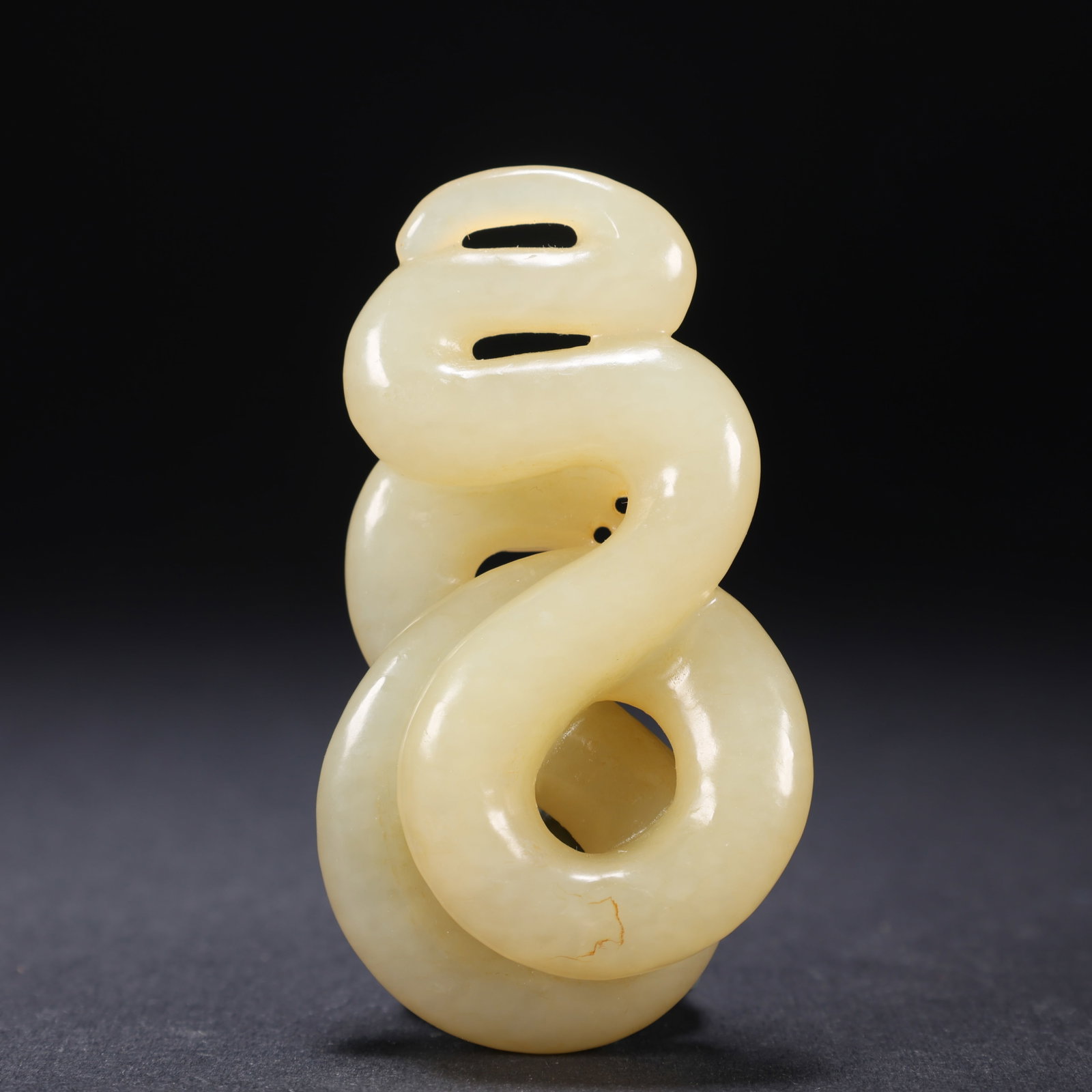 A HETIAN JADE SNAKE HANDLE - 7