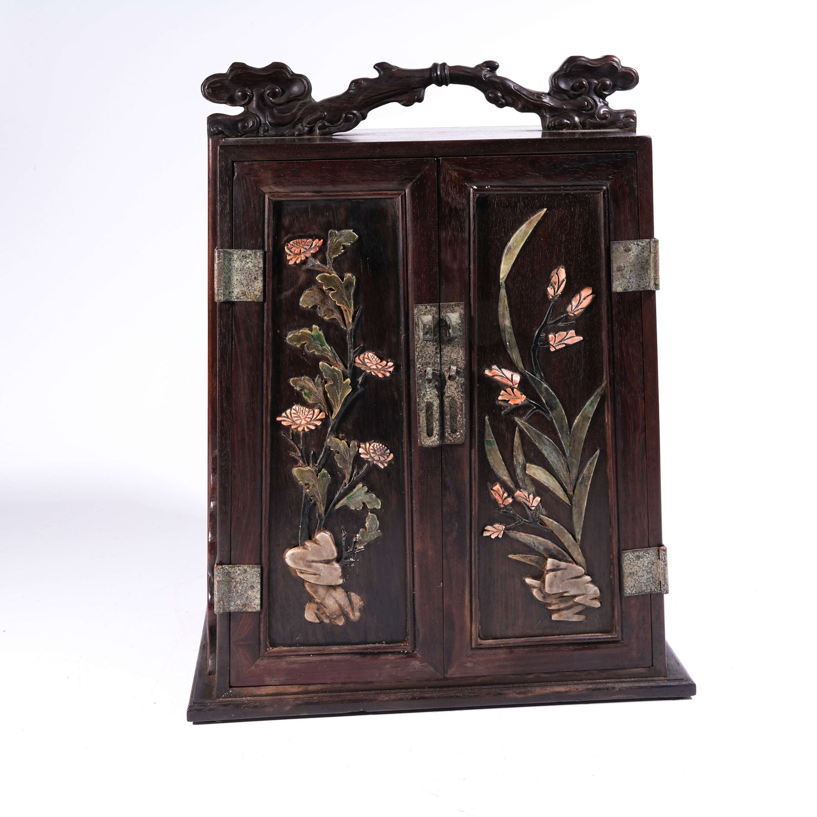 A NOODLE CABINET IN ZITAN WOOD INLAID WITH PRECIOUS MATERIALS (1 of 7)