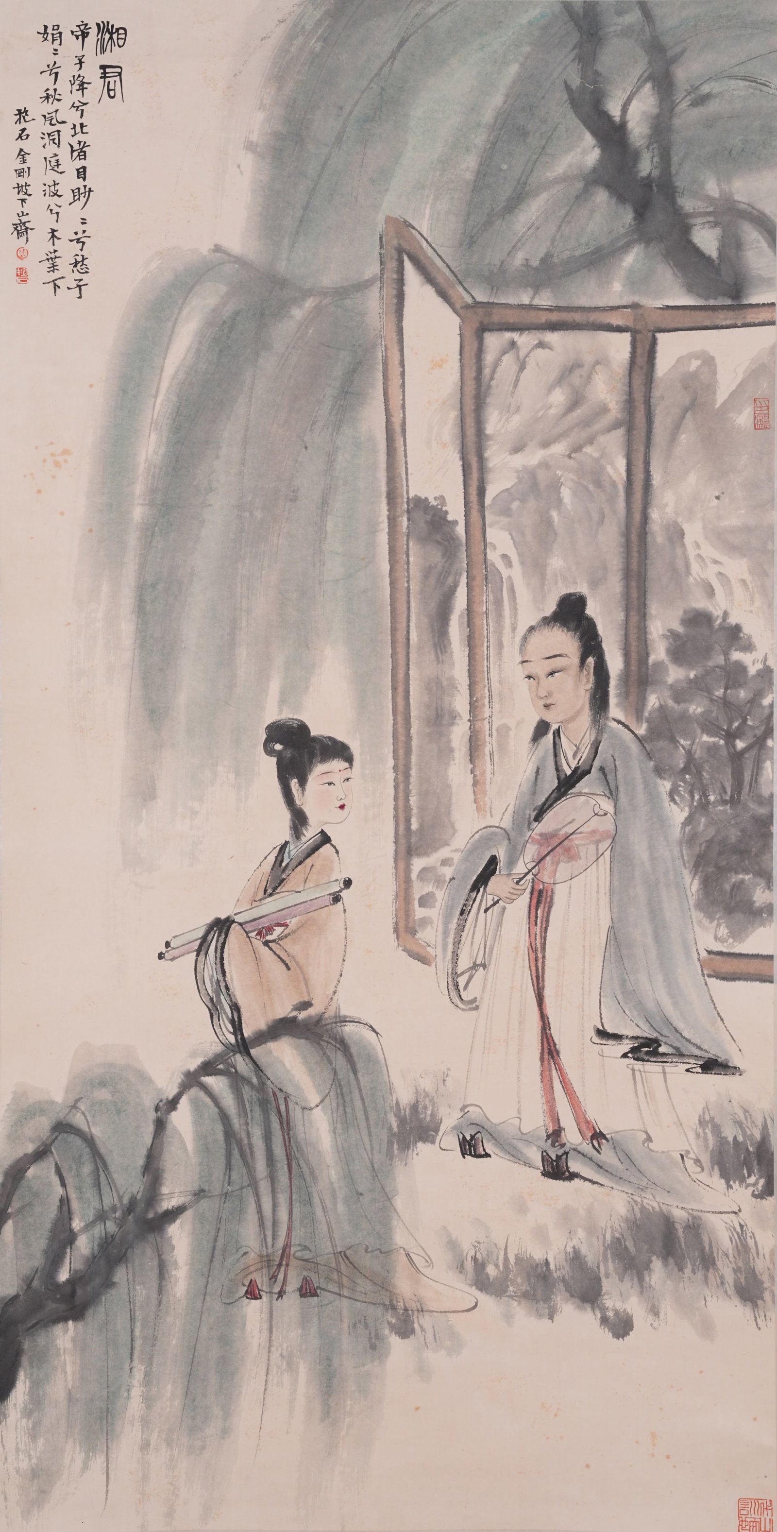 A XIANG GODDESS PAINTING ON PAPER BY FU BAOSHI.傅抱石 (1 of 9)