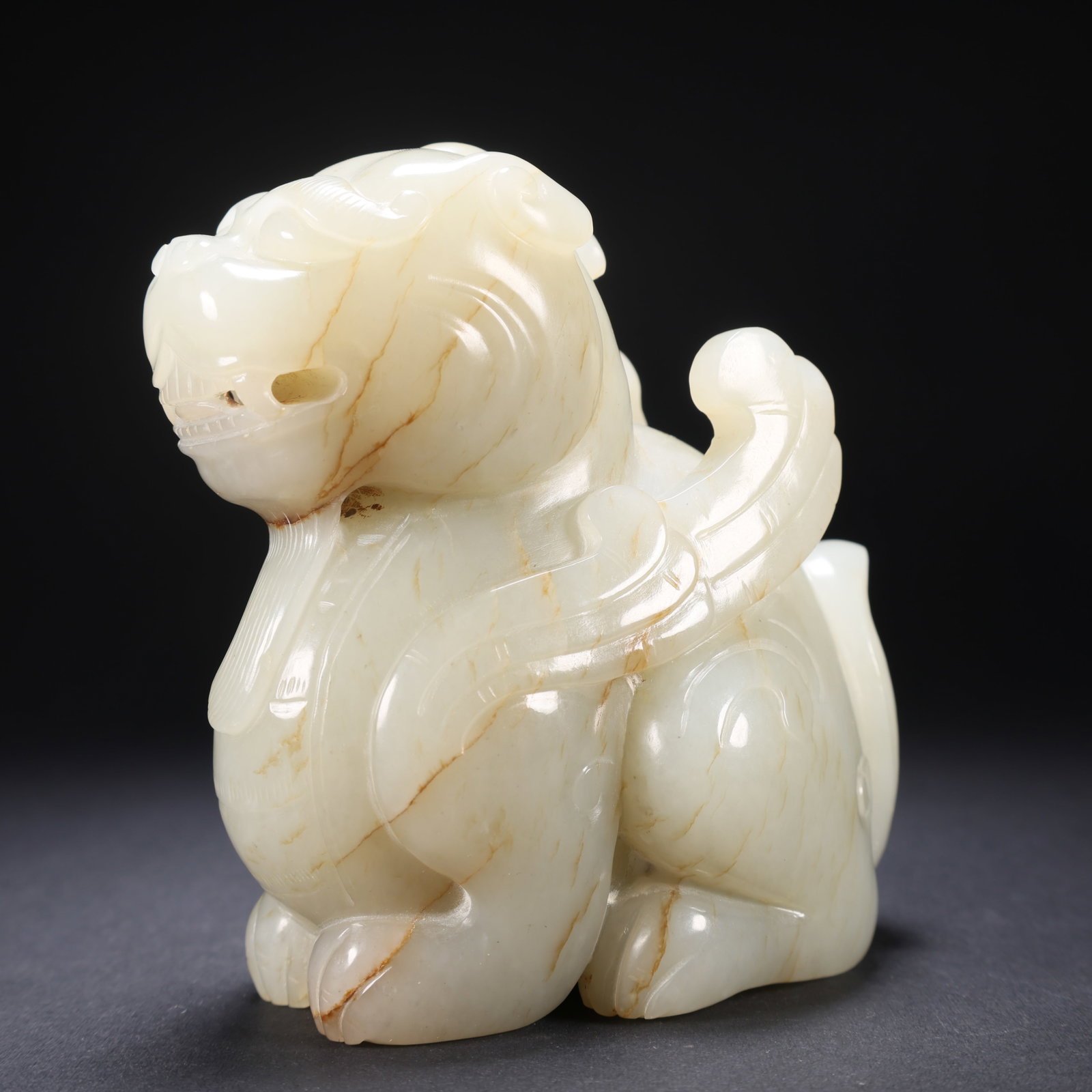 A HETIAN JADE AUSPICIOUS BEAST - 2