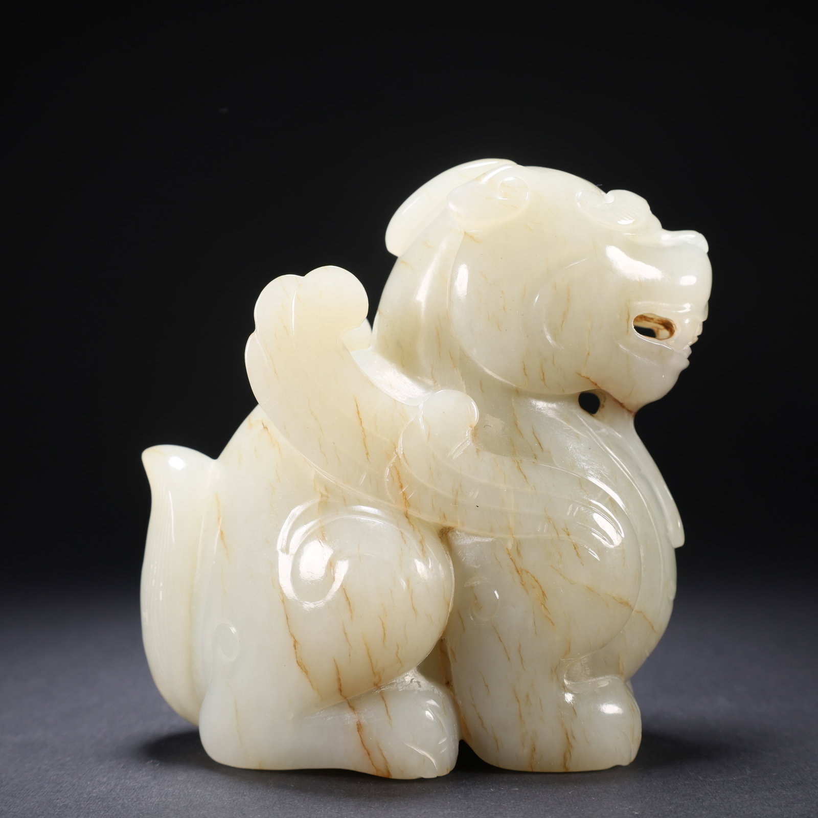 A HETIAN JADE AUSPICIOUS BEAST - 5