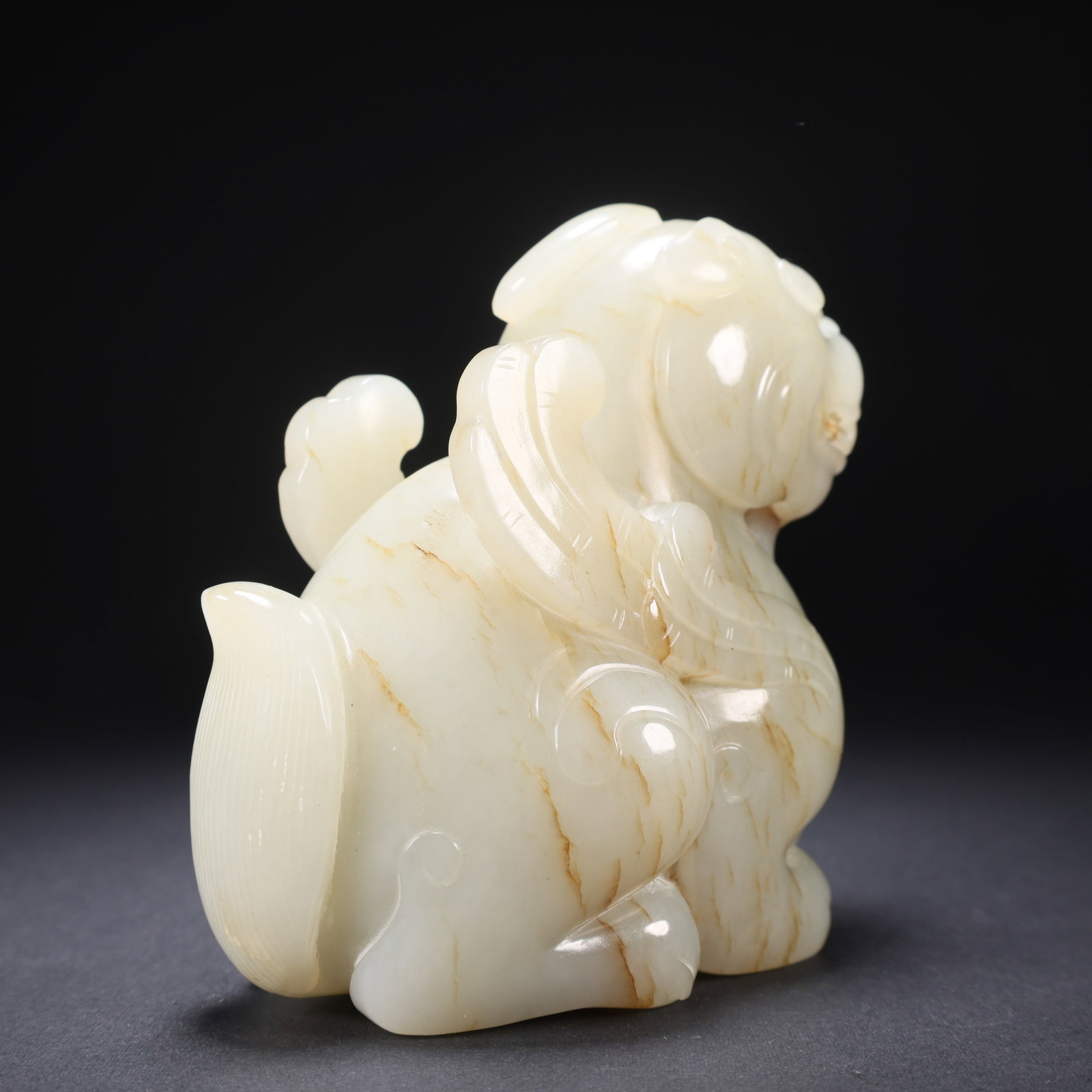 A HETIAN JADE AUSPICIOUS BEAST - 6