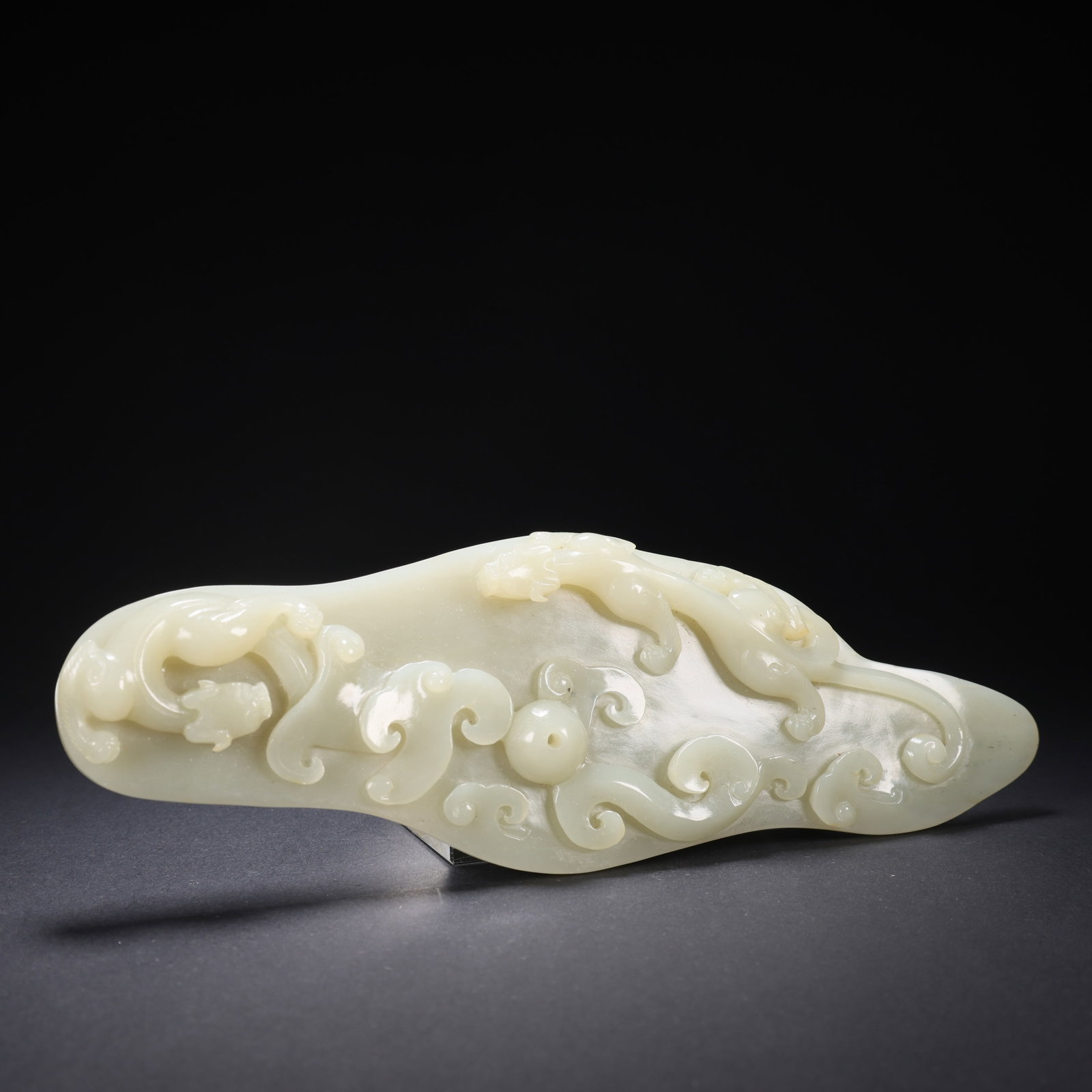 A HETIAN JADE DOUBLE DRAGON GUI TABLET - 4