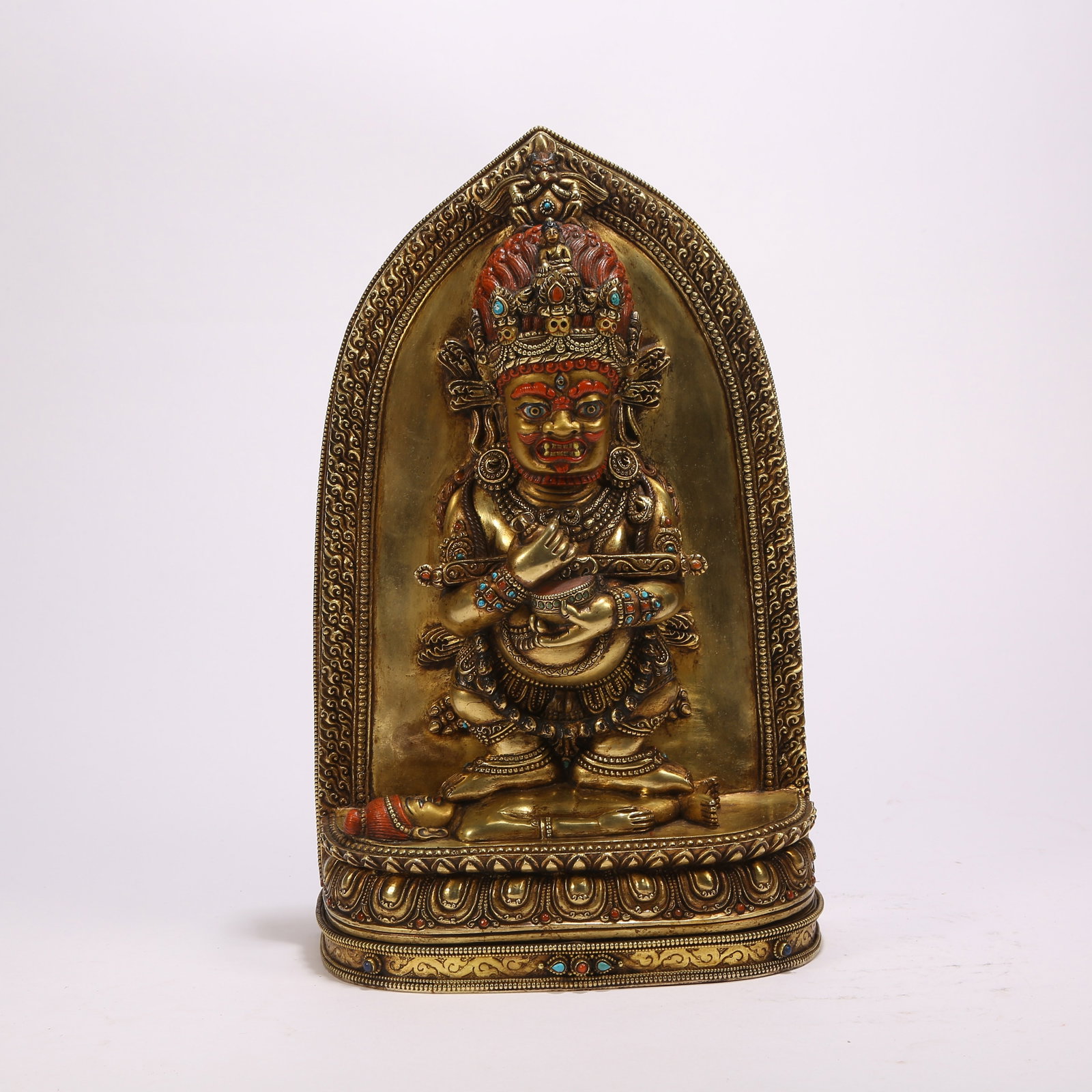 A GILT BRONZE DAIKOKUTEN FIGURE (1 of 9)