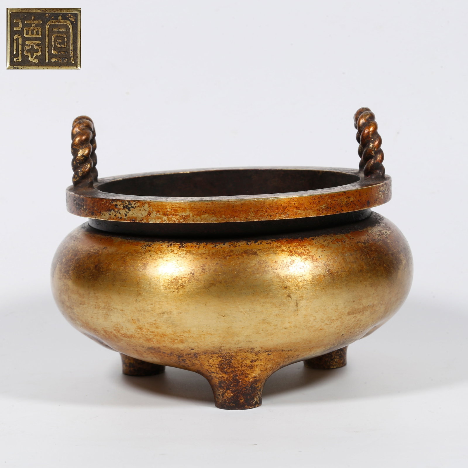 A GILT-BRONZE INCENSE BURNER (1 of 9)