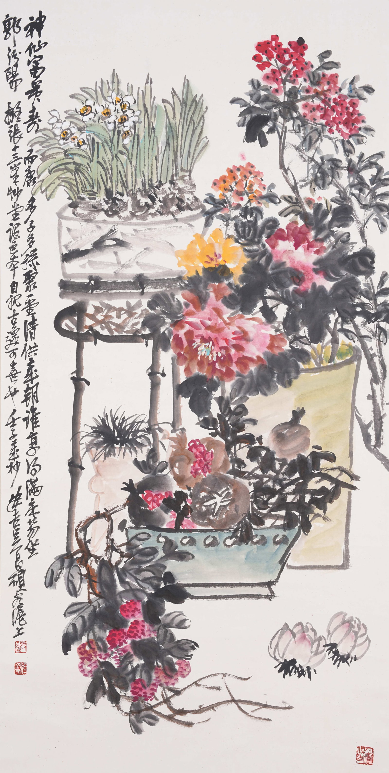 A OFFERING PAINTING ON PAPER BY WU CHANGSHUO.吳昌碩 (1 of 12)