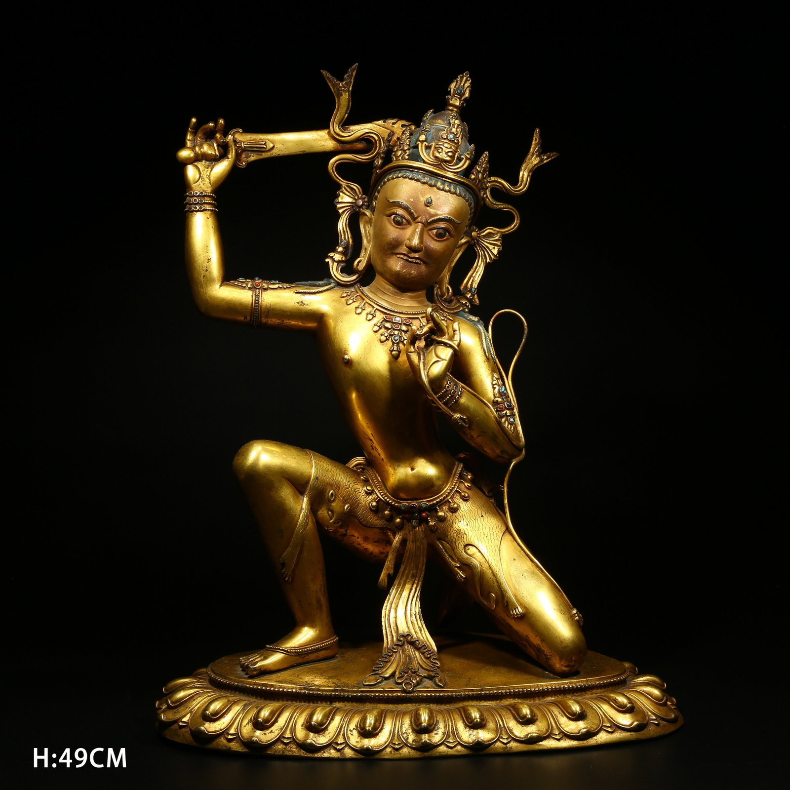 A GILT BRONZE STATUE OF ACALA (FUD? MY??) (1 of 8)