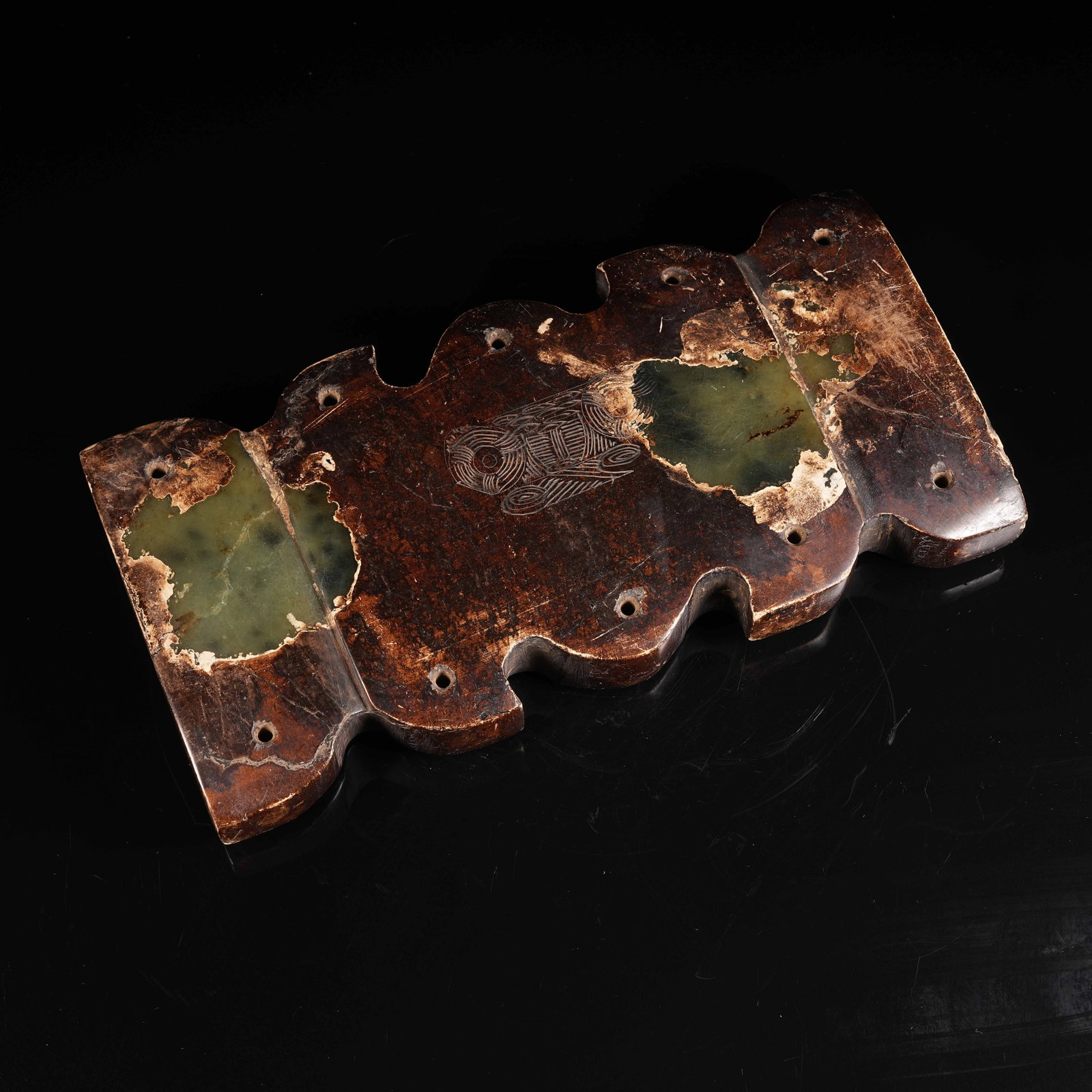 A ANCIENT JADE PENDANT OF LIANGZHU CULTURE: Ancient Jade Pendant of Liangzhu Culture