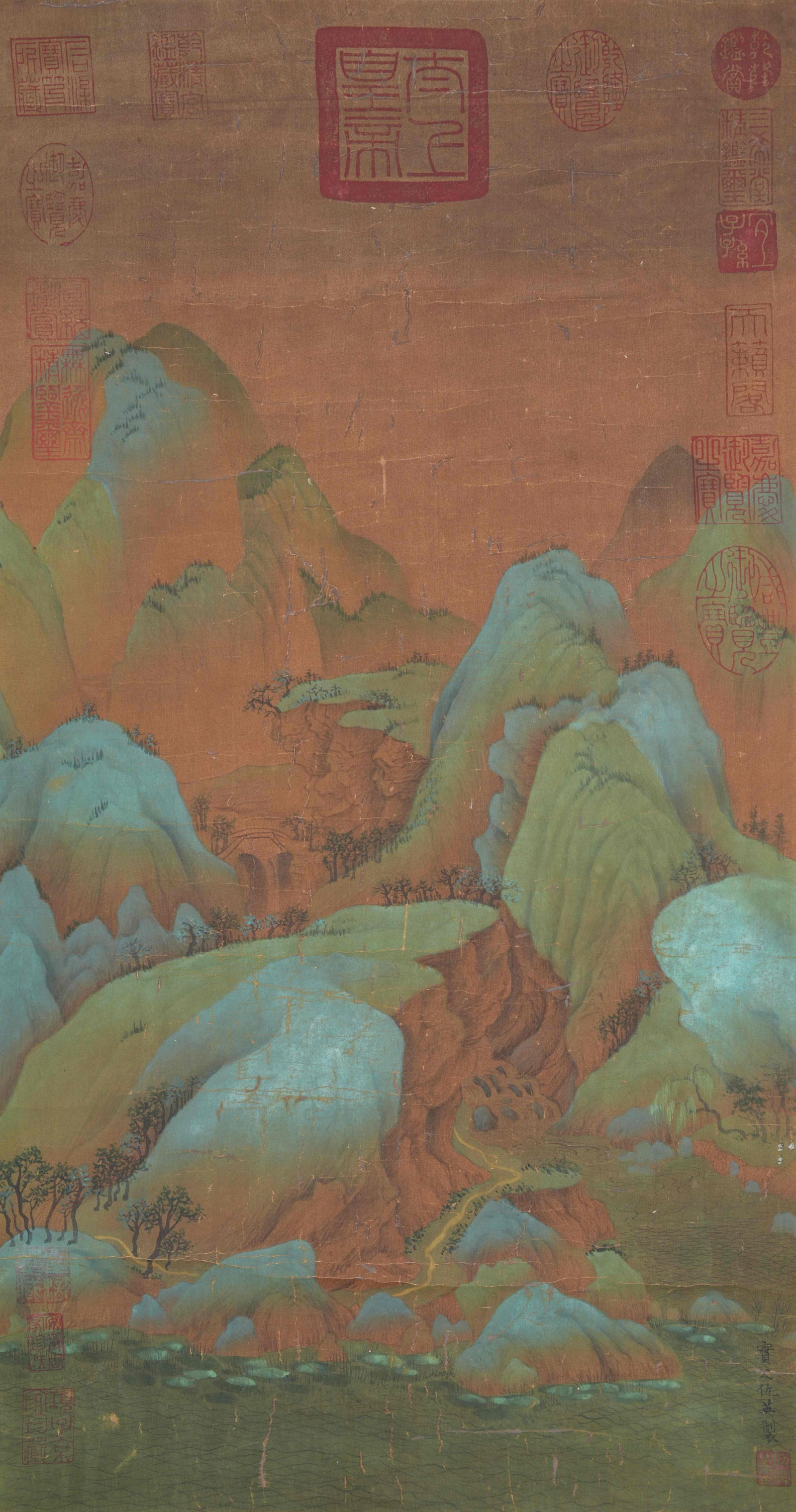 A LANDSCAPE PAINTING ON SILK BY QIU YING.仇英 (1 of 11)