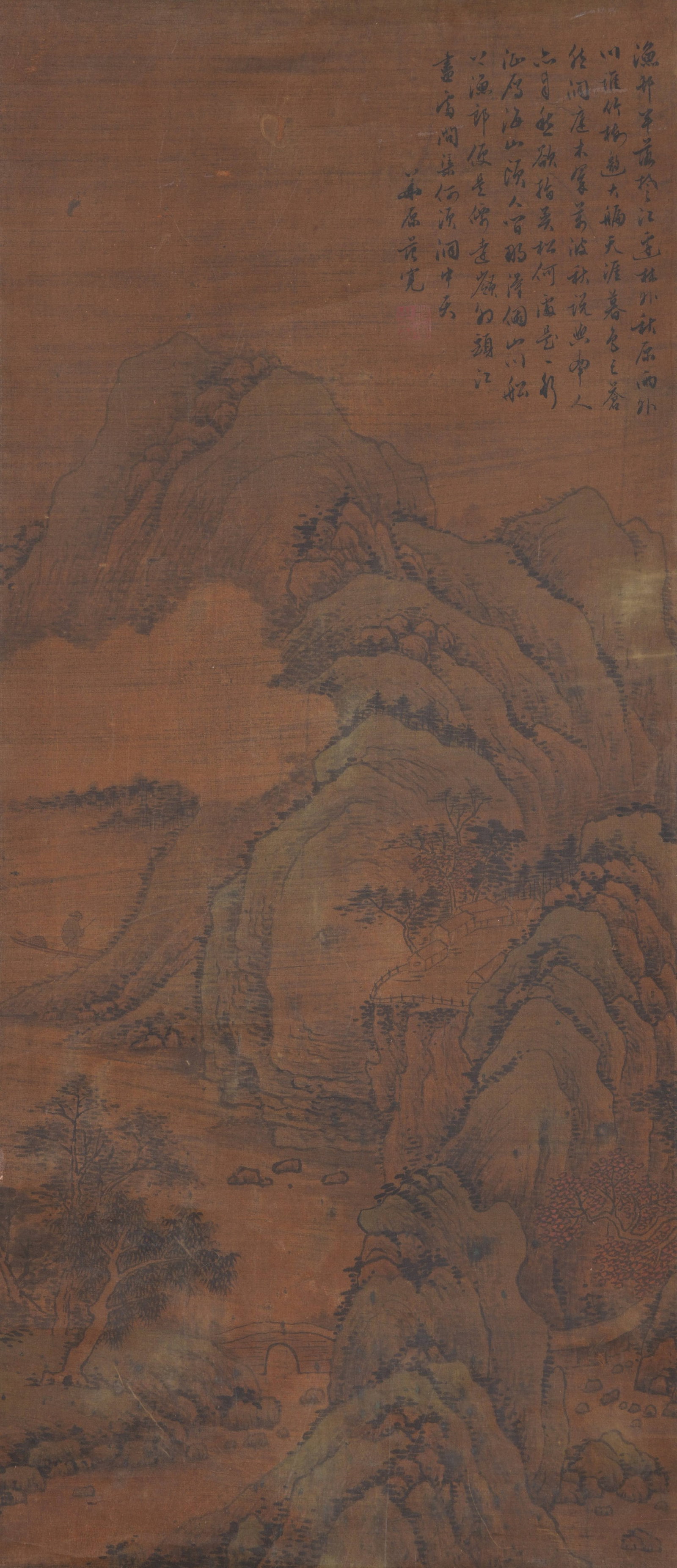 A LANDSCAPE PAINTING ON SILK BY FAN KUAN.範寬 (1 of 12)