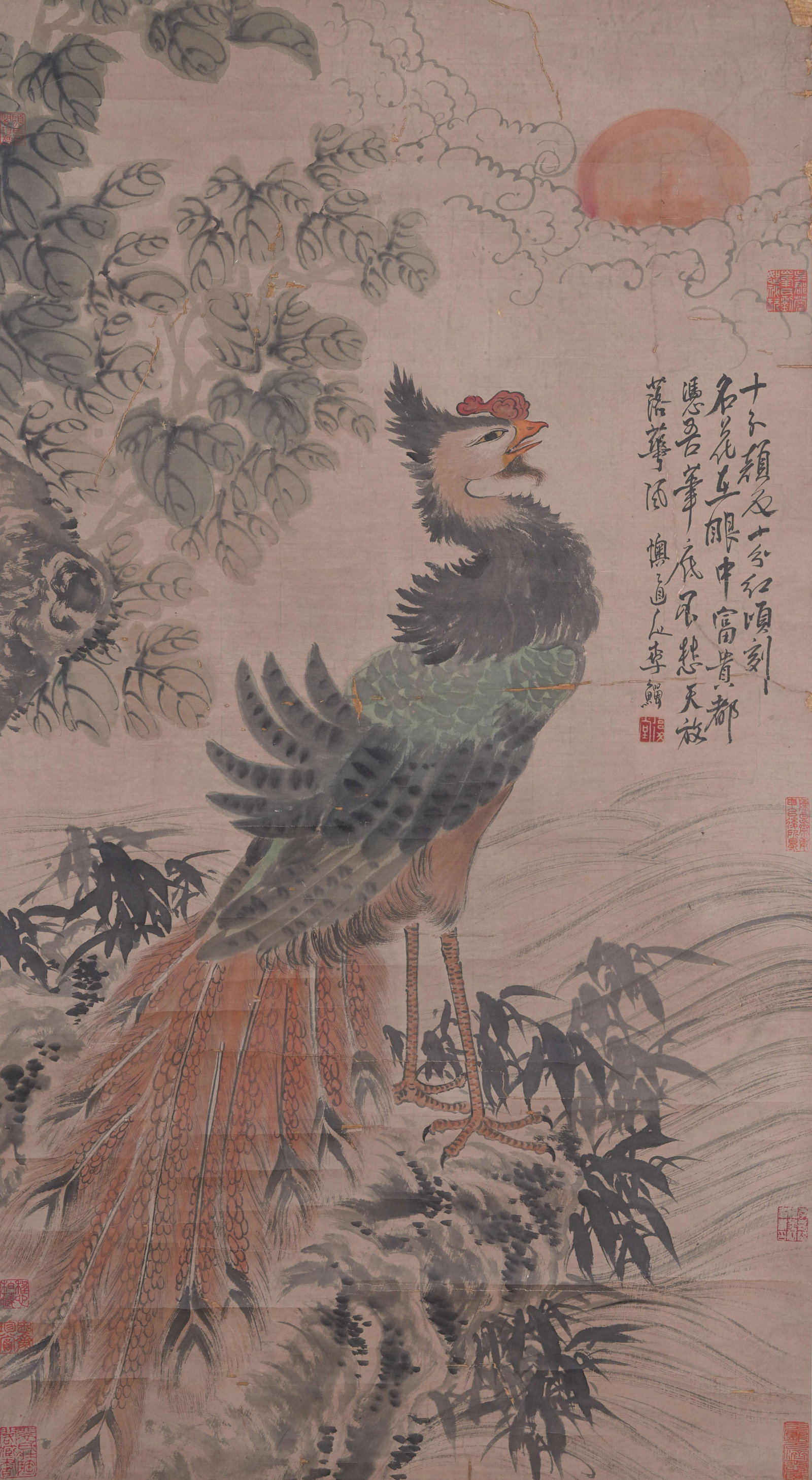 A PHOENIX PAINTING ON PAPER BY LI SHAN.李鱓 (1 of 9)