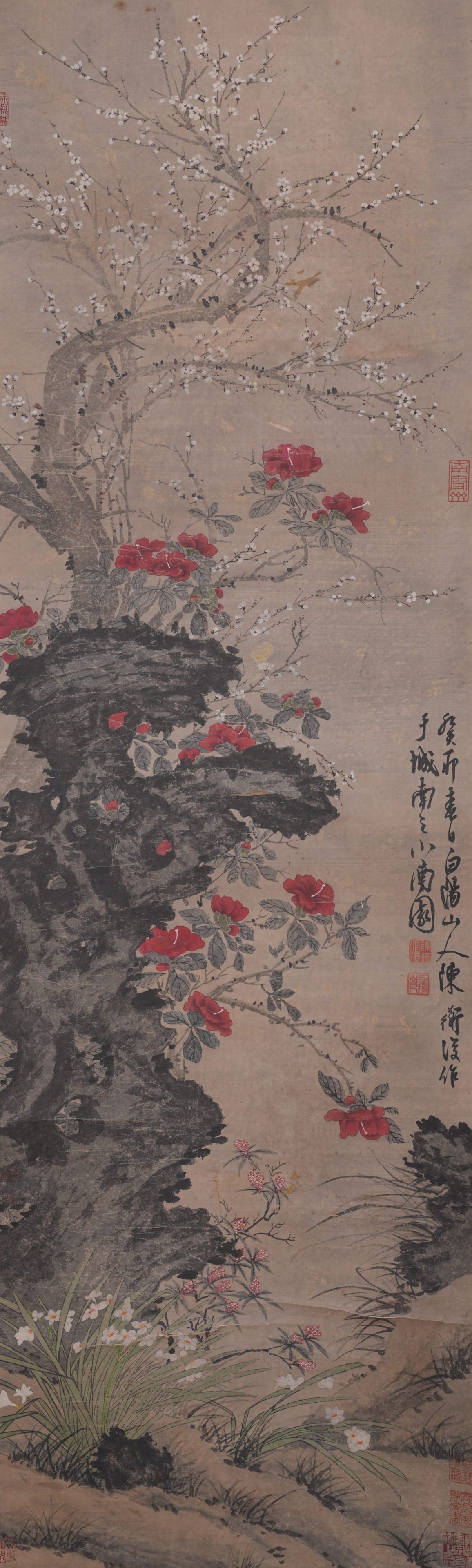 A FLOWER PAINTING ON PAPER BY CHEN CHUN.陳淳 (1 of 10)