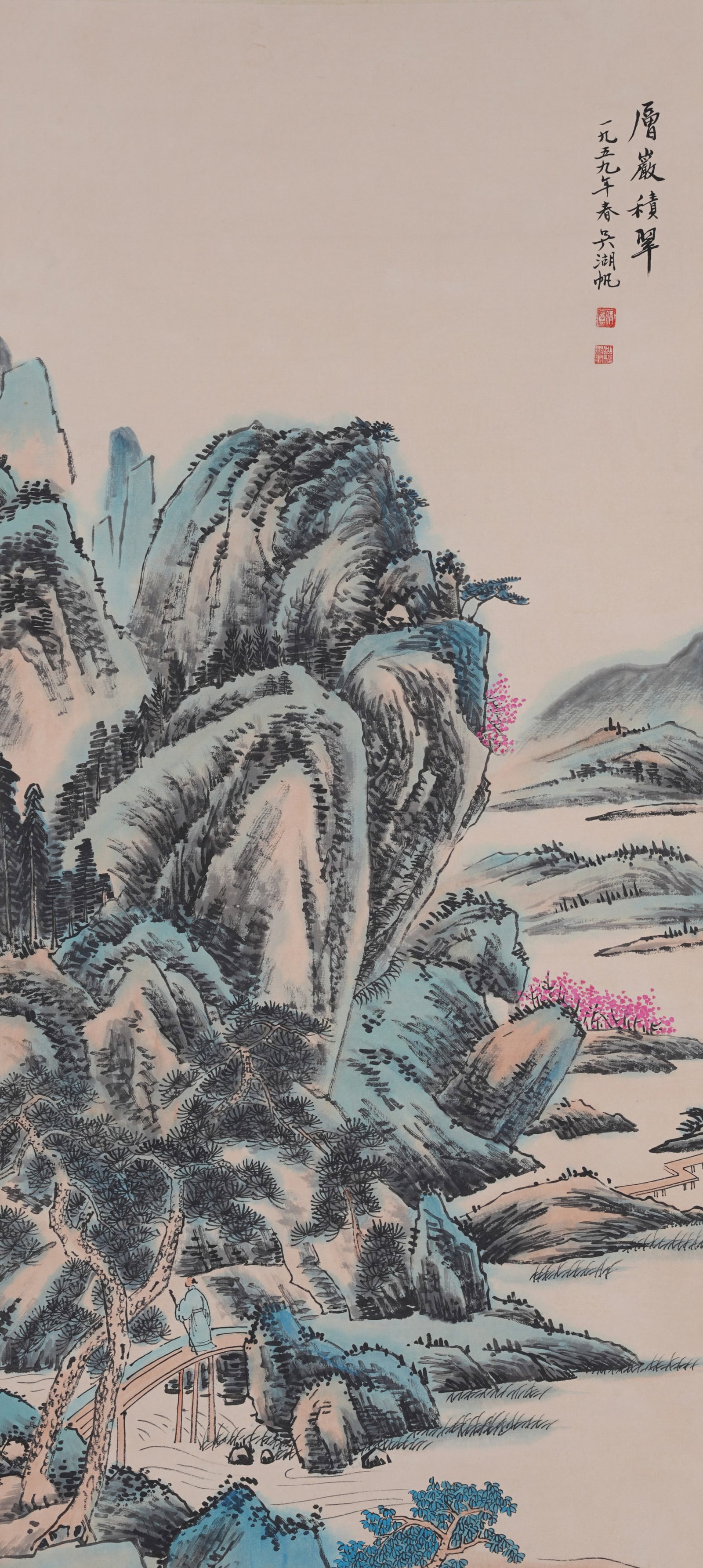 A LANDSCAPE PAINTING ON PAPER BY WU HUFAN.吳湖帆 (1 of 10)