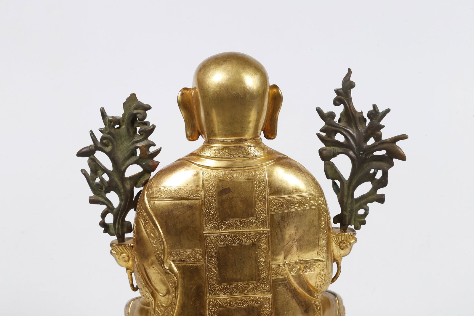 A GILT-BRONZE MASTER STATUE - 7