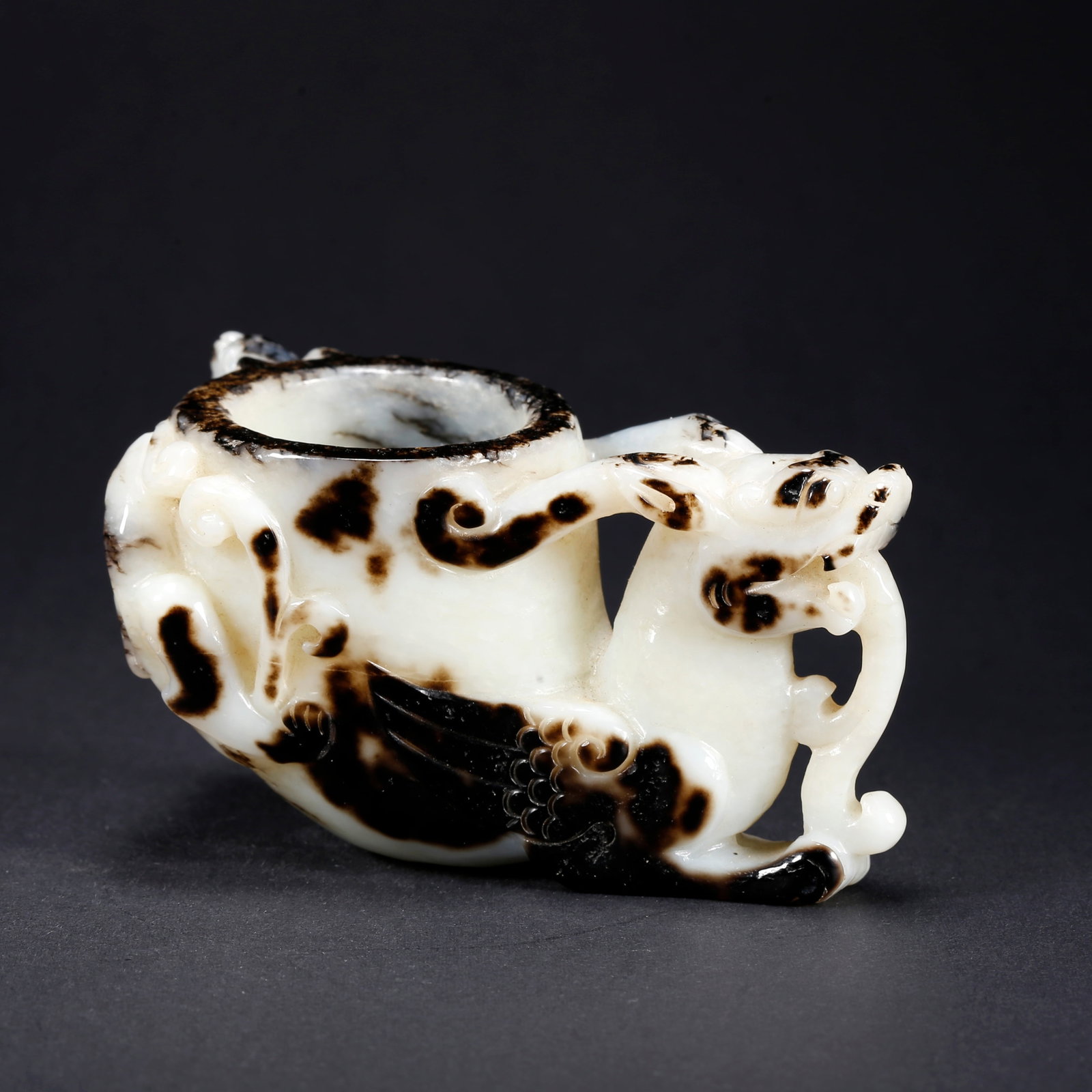 A HETIAN JADE BEAST-SHAPED CUP (1 of 10)