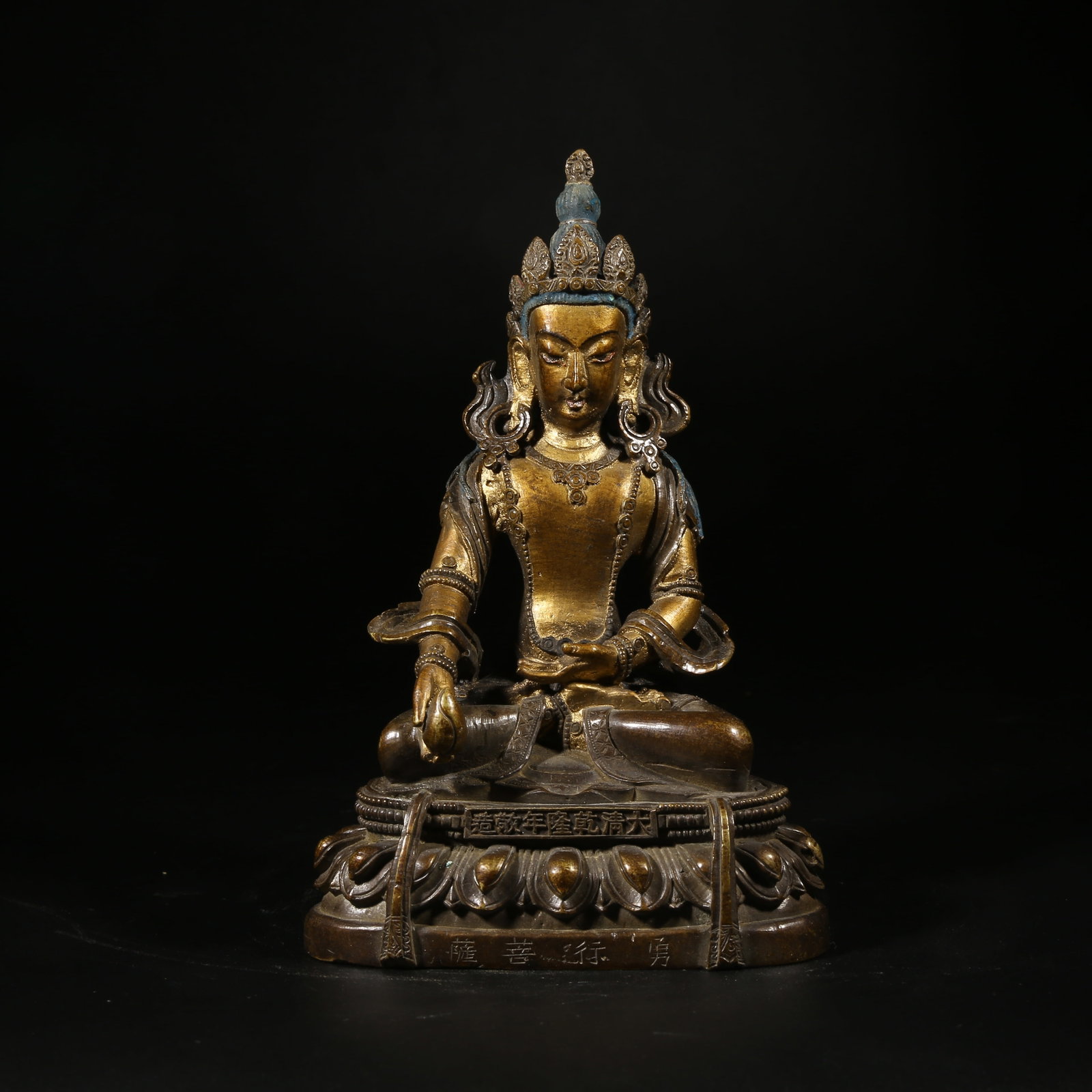 A BRONZE MUD-GILDED STATUE OF Y?GYAN BODHISATTVA (1 of 8)