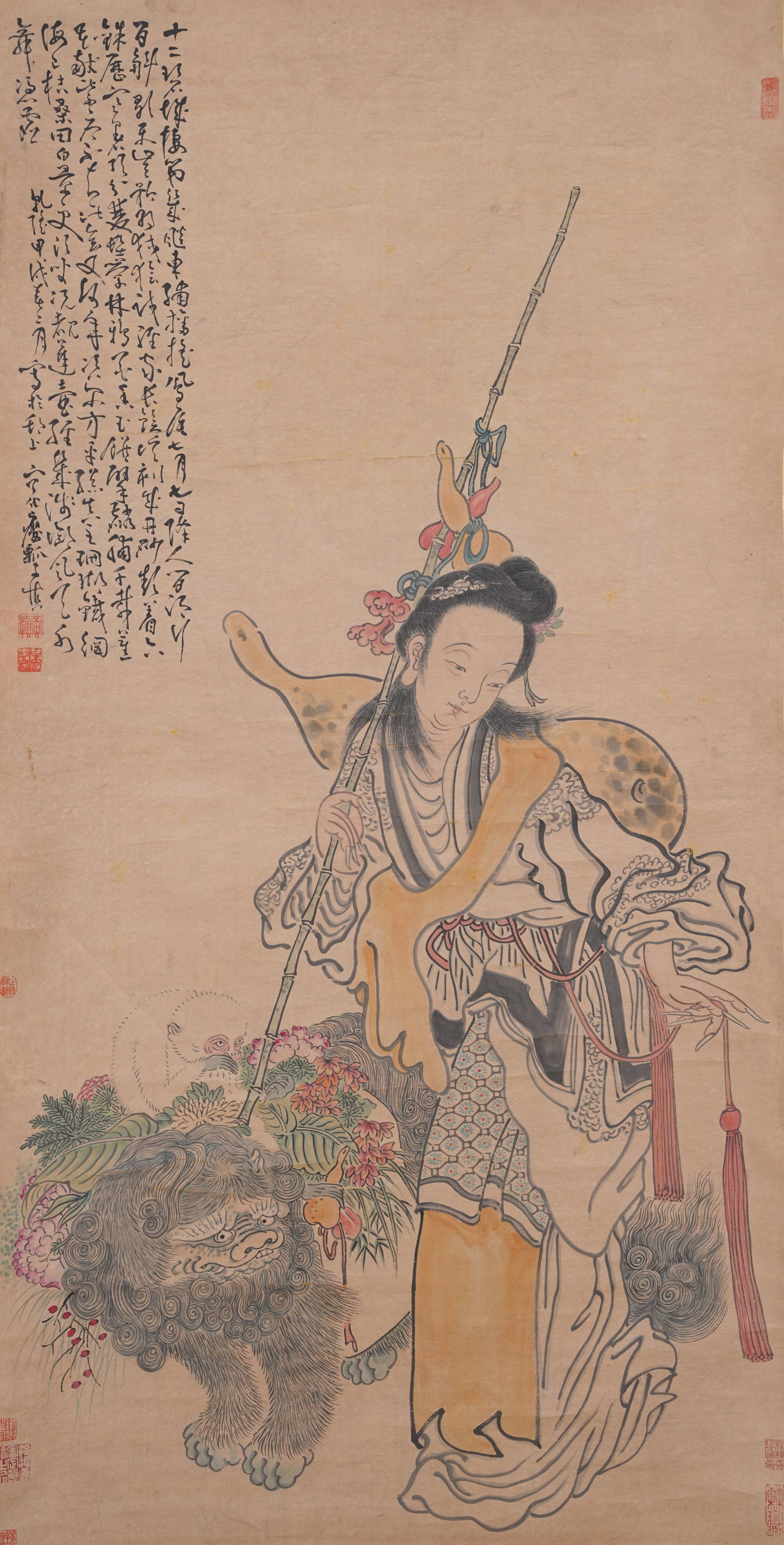 A FIGURE PAINTING ON PAPER BY HUANG SHEN.黃慎 (1 of 11)