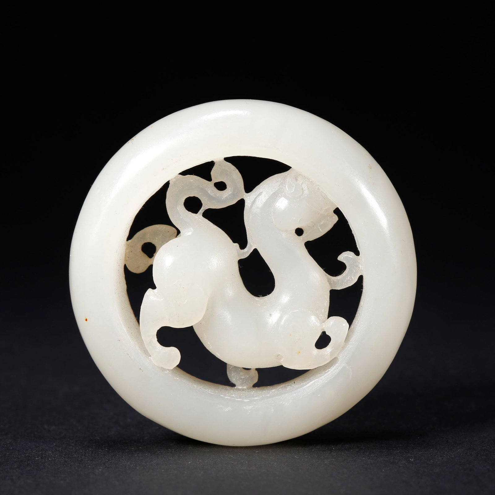 A HETIAN JADE PENDANT WITH BEAST PATTERN (1 of 8)