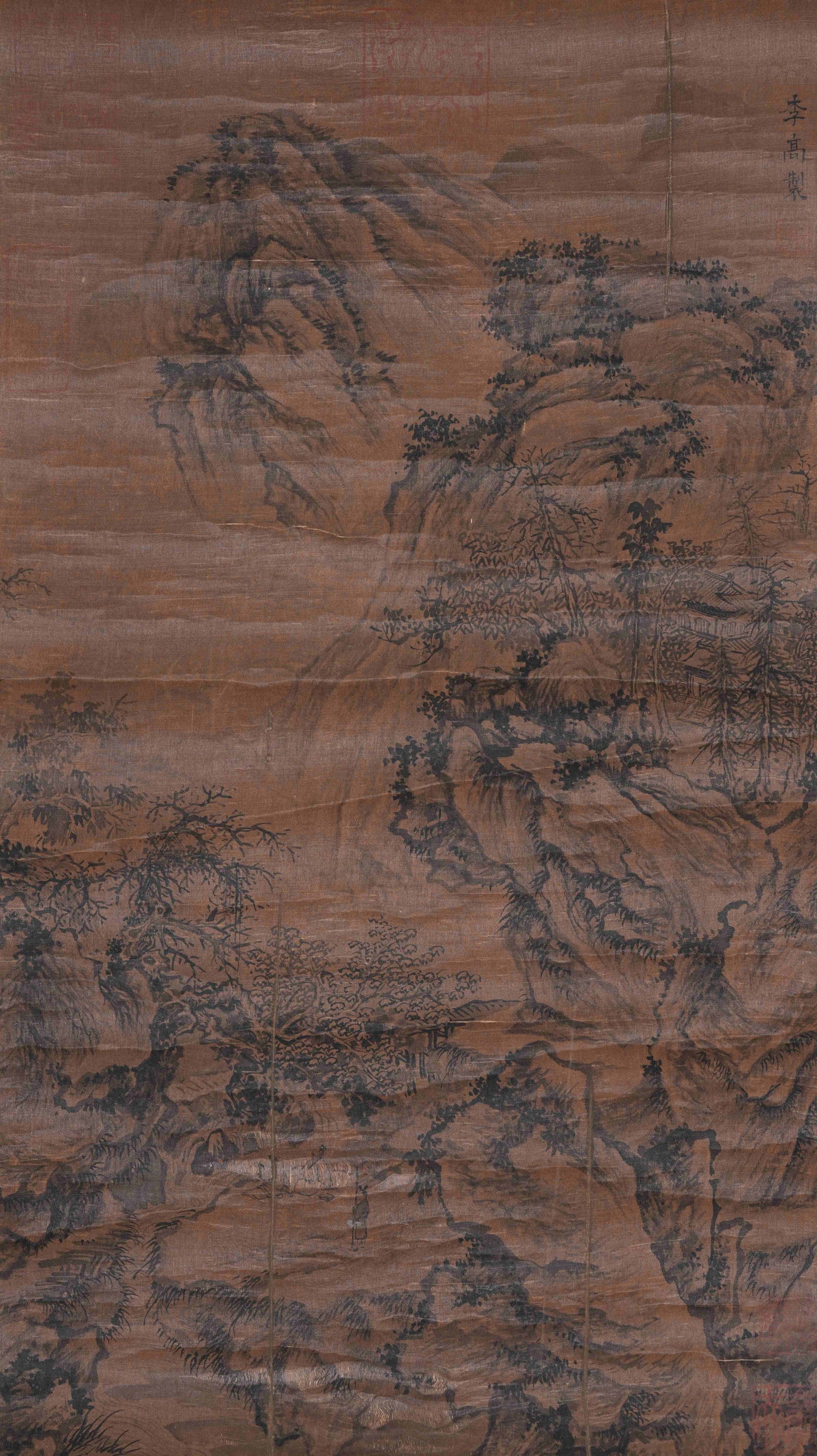 A LANDSCAPE PAINTING ON SILK BY LI SONG.李嵩 (1 of 9)