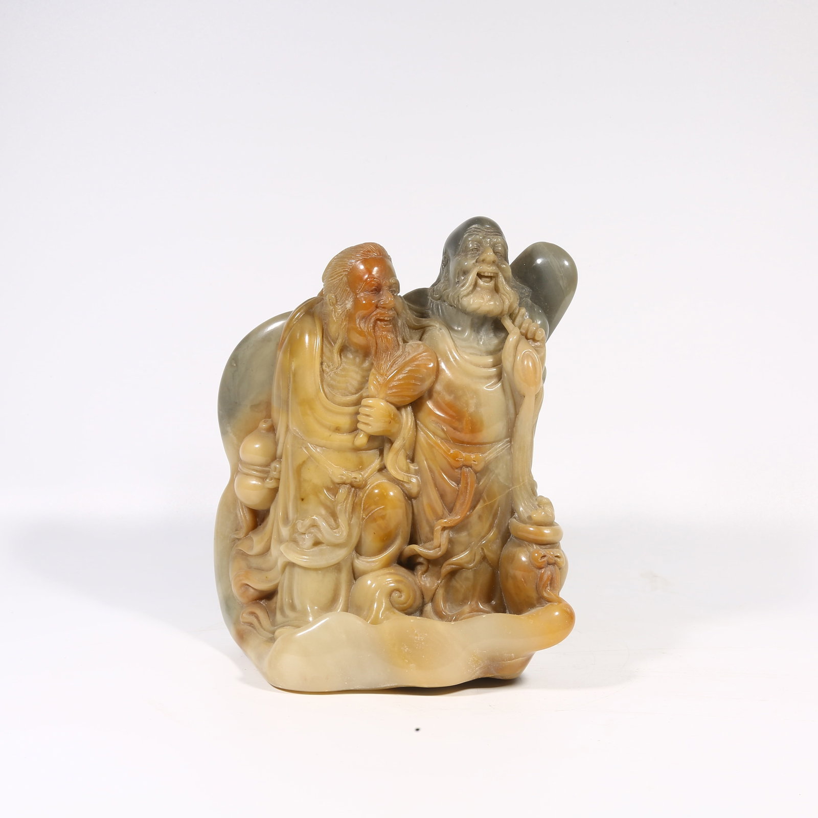 A SHOUSHAN STONE FIGURE ORNAMENT: Shoushan stone figure ornament