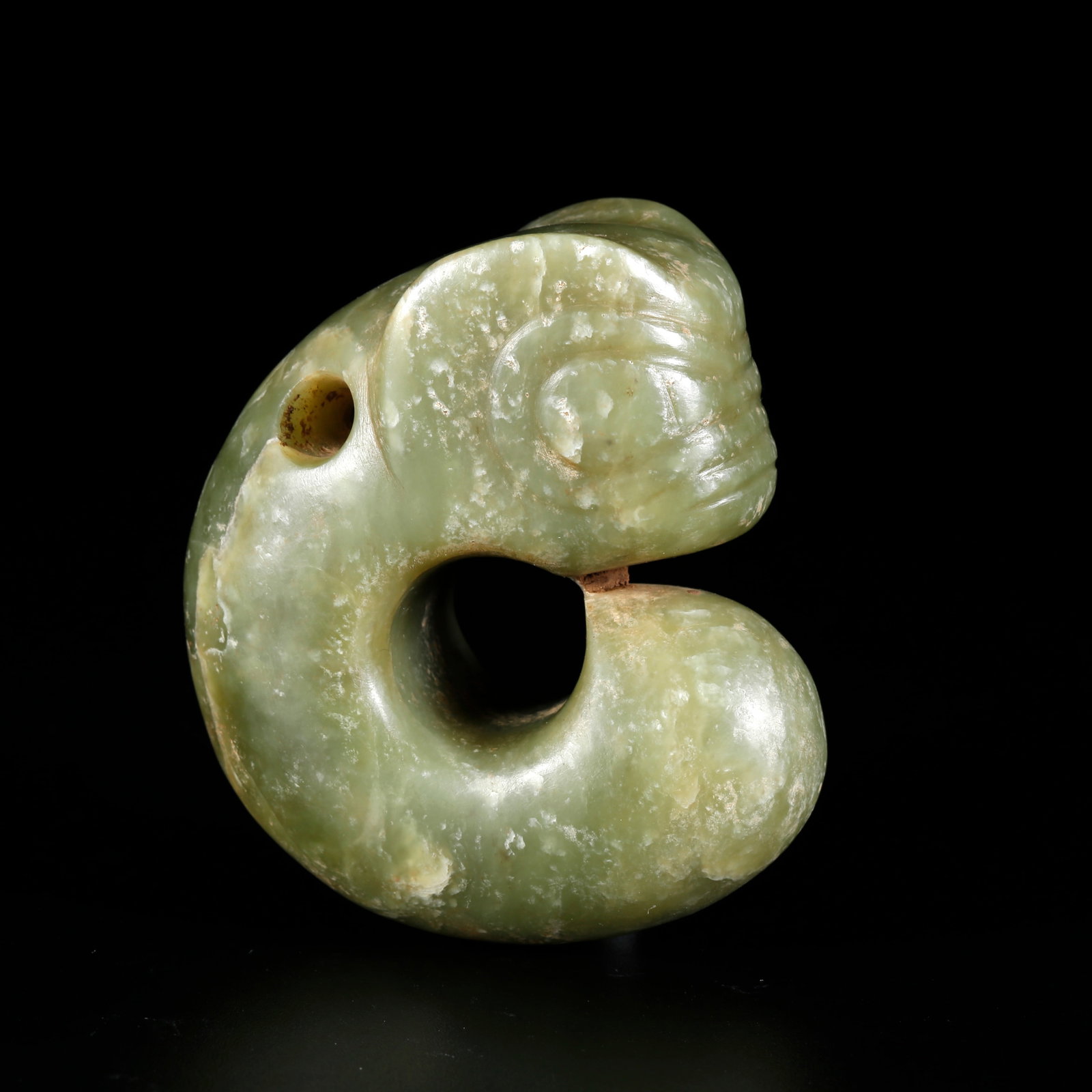 A ARCHAIC JADE CARVED PIG-DRAGON (1 of 10)