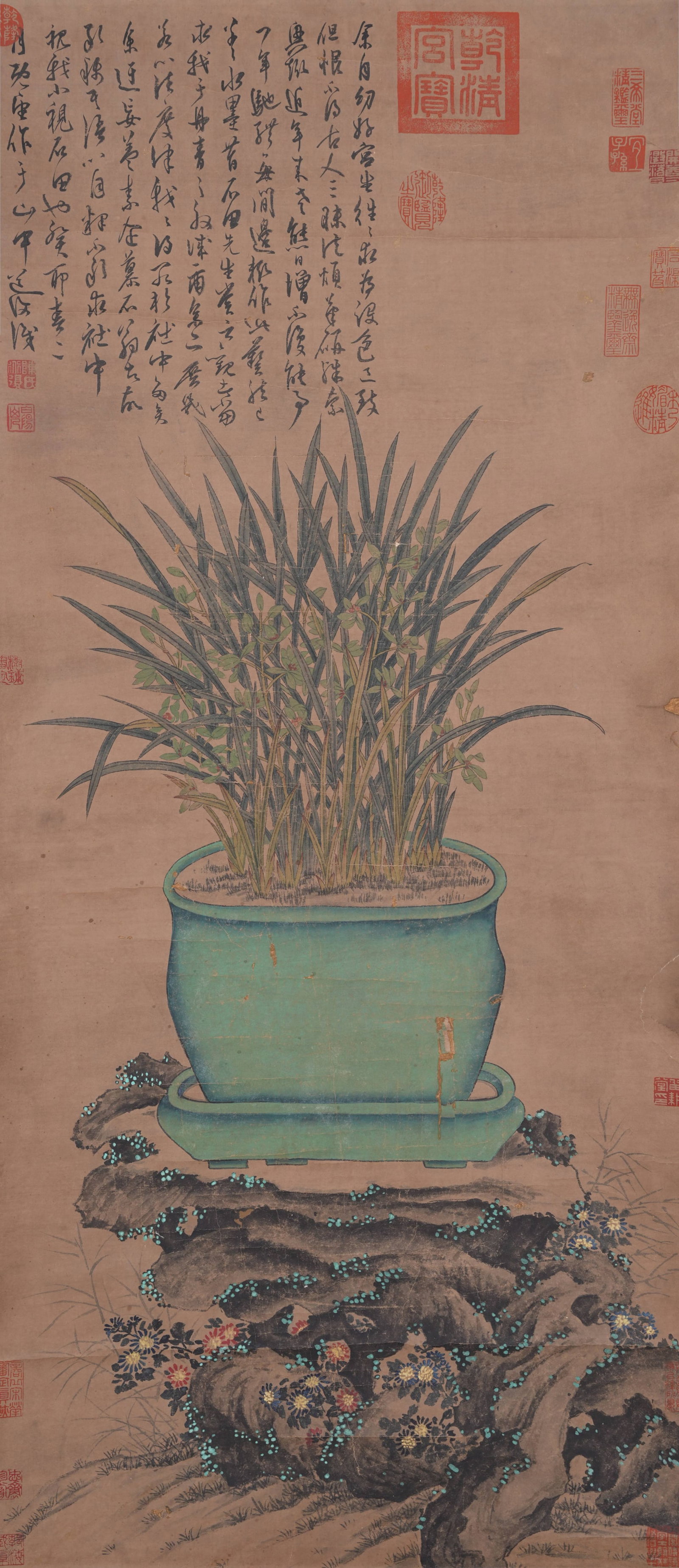 A BONSAI PAINTING ON PAPER BY CHEN CHUN.陳淳 (1 of 10)