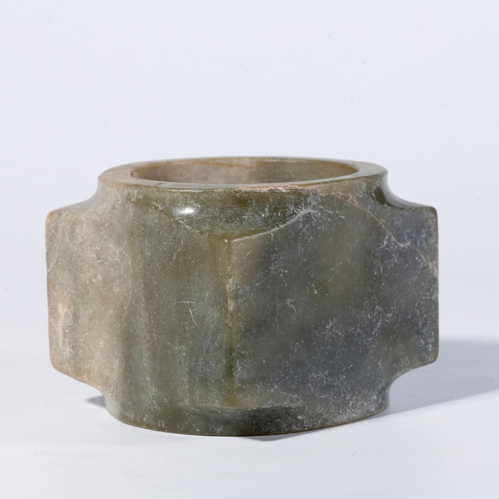 A ANCIENT JADE CARVED CONG (1 of 10)