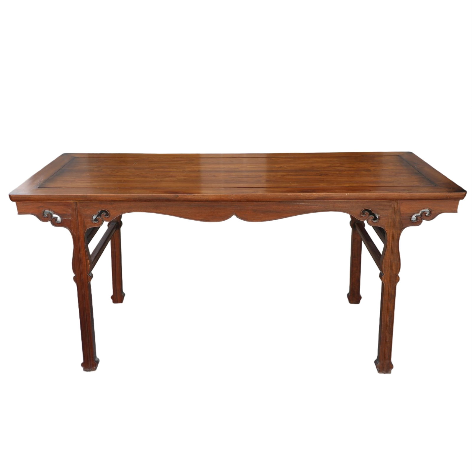 A HUANGHUALI PAINTING TABLE CARVED WITH GANODERMA LUCIDUM AND RUYI PATTERN (1 of 7)