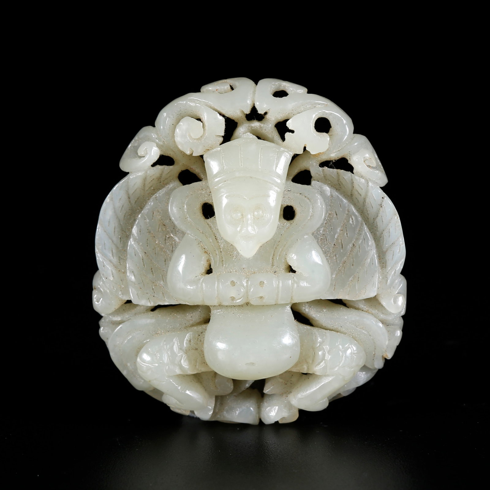 A HETIAN JADE CARVED PENDANT (1 of 10)