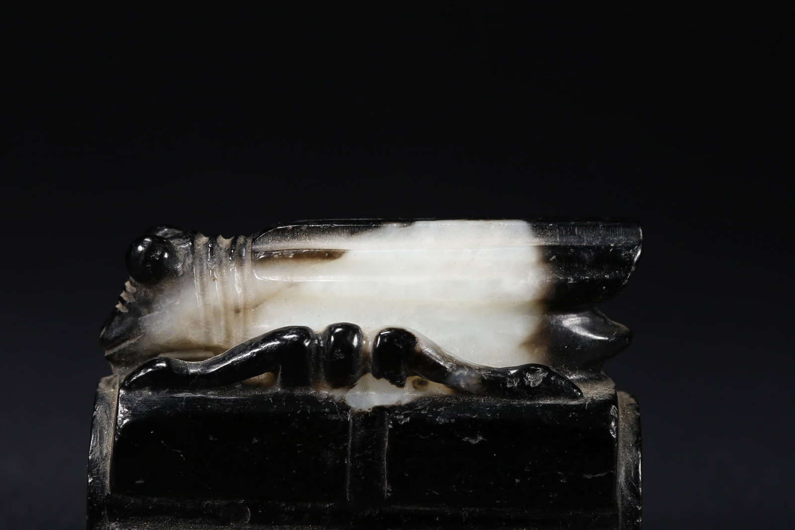 A HETIAN JADE CONG WITH CICADA PATTERN - 7