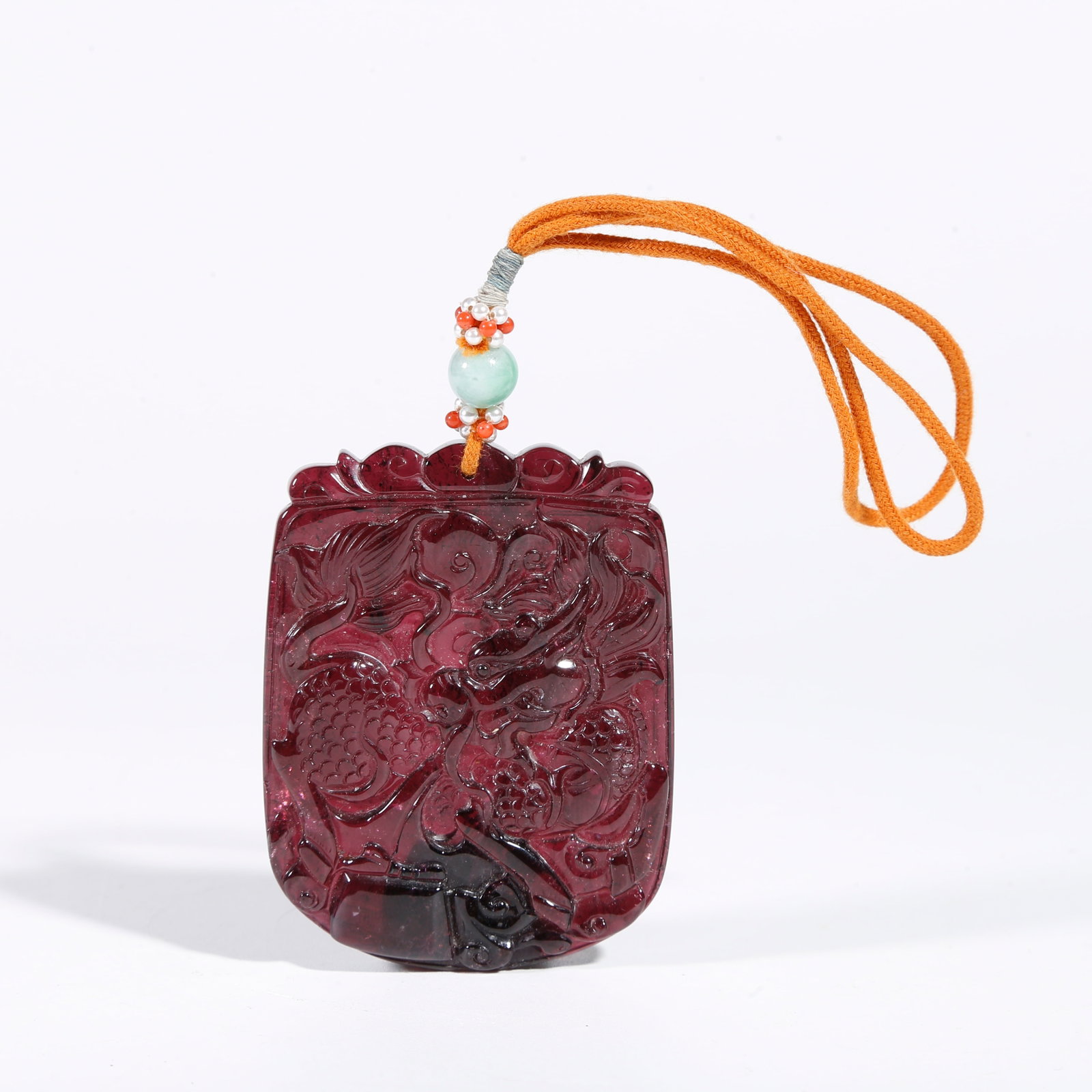 A RUBY PENDANT PLAQUE: Ruby Pendant Plaque