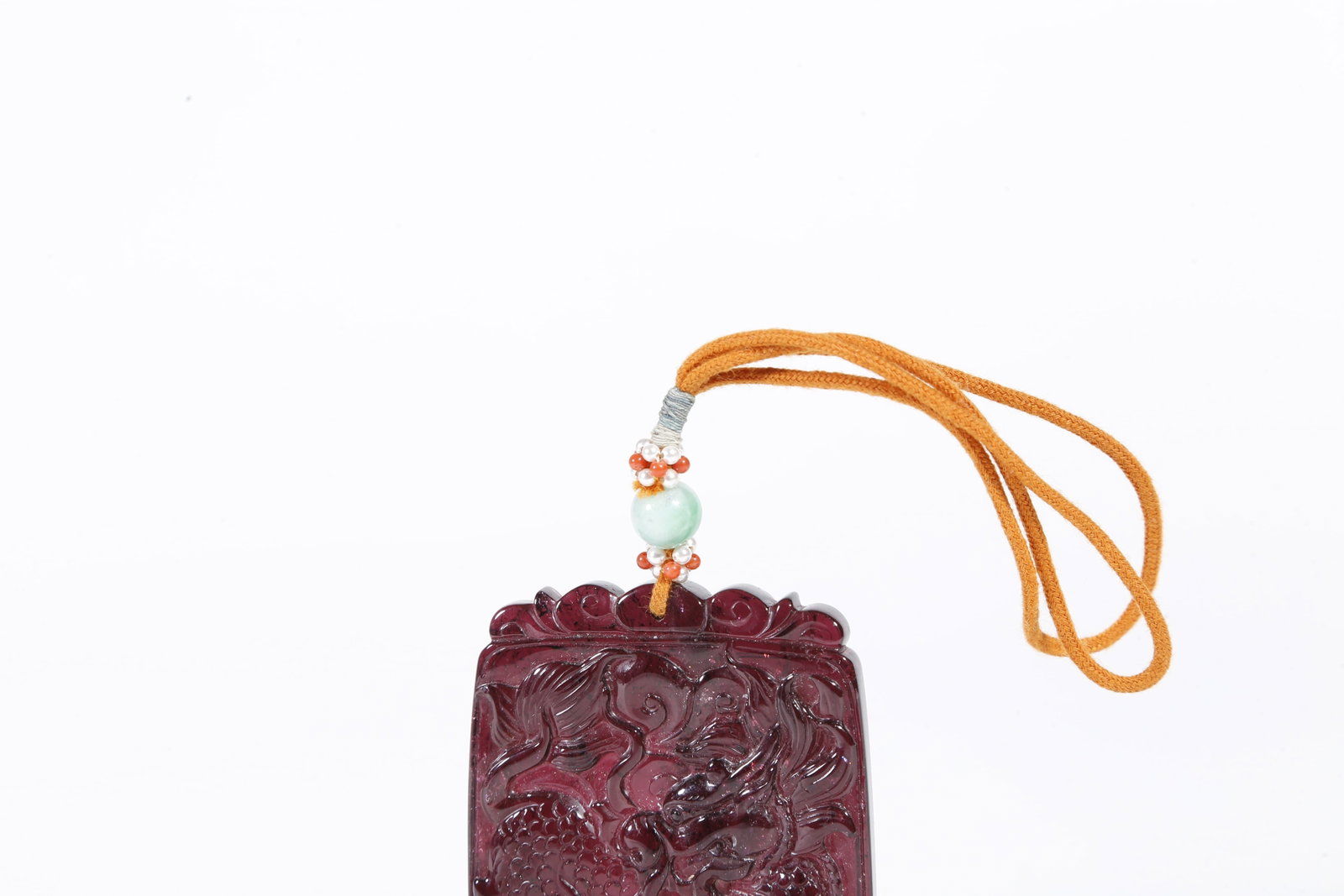 A RUBY PENDANT PLAQUE - 3