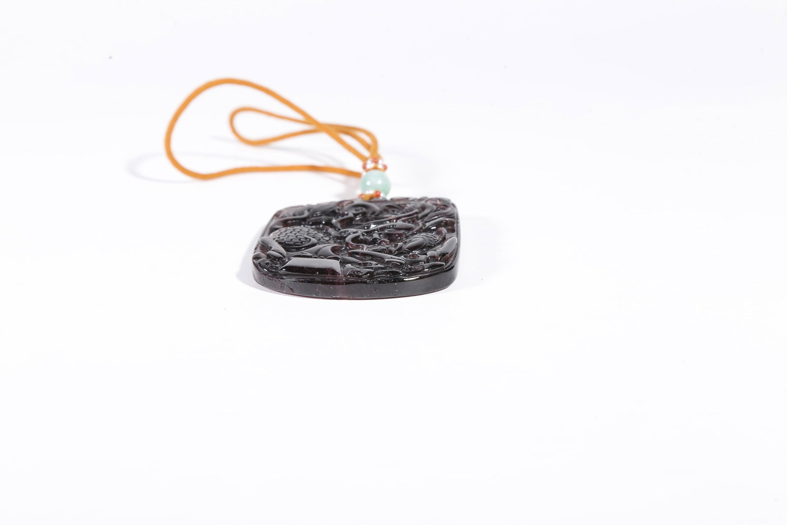 A RUBY PENDANT PLAQUE - 5