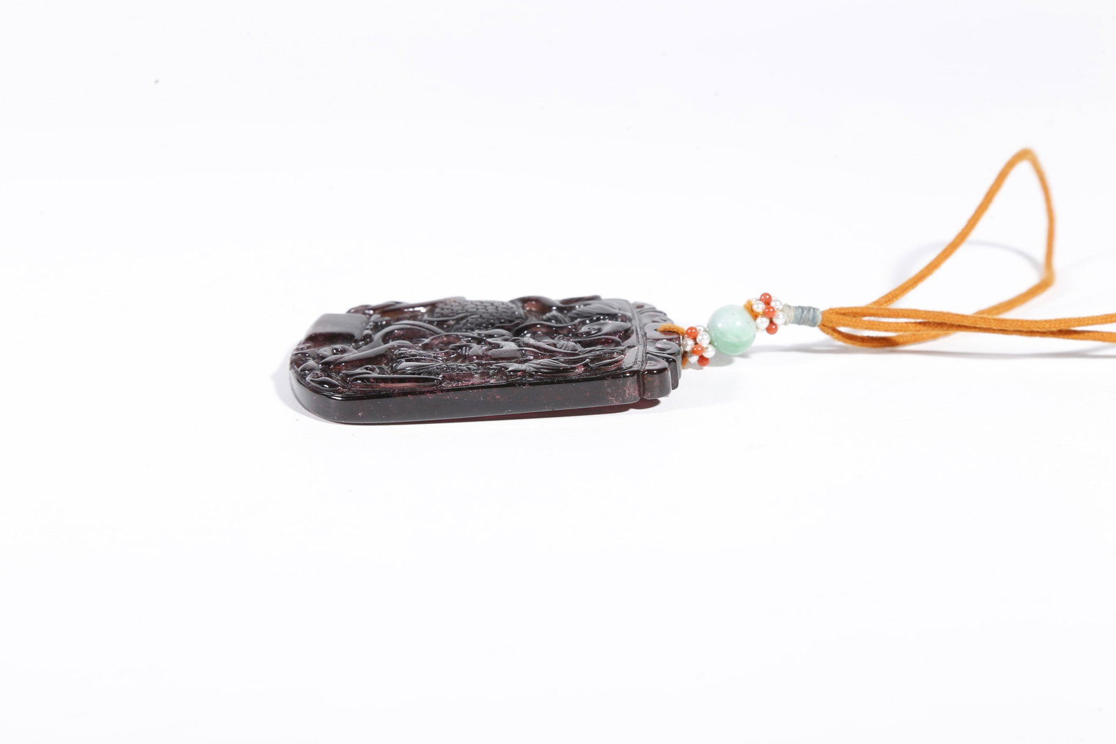 A RUBY PENDANT PLAQUE - 6