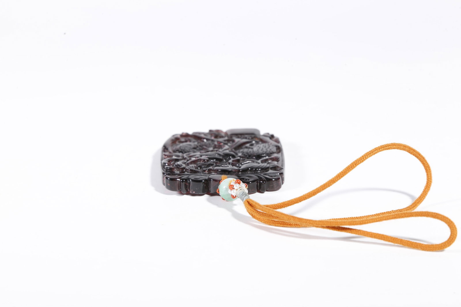 A RUBY PENDANT PLAQUE - 7